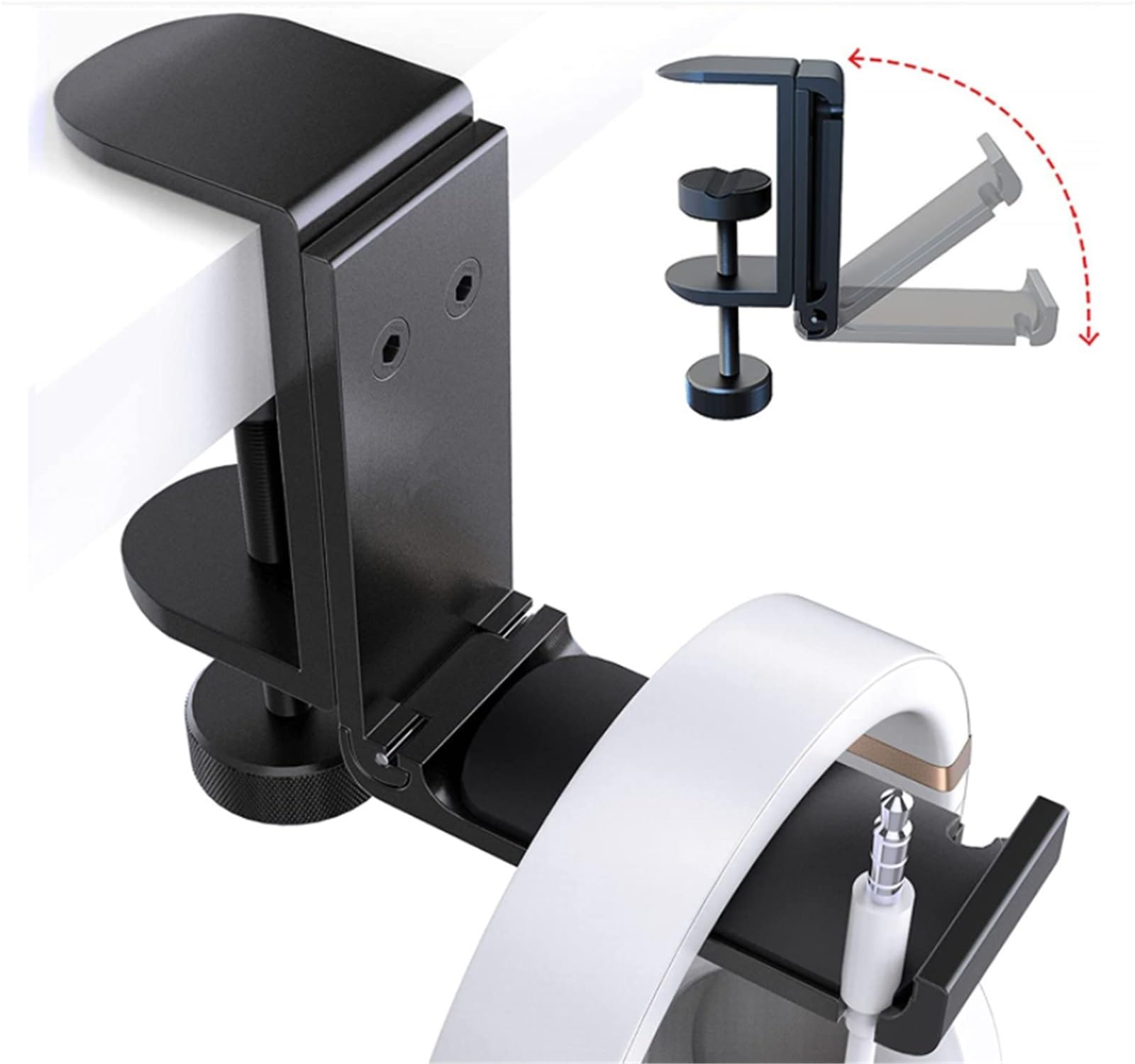 Supporto per Cuffie Supporto for Cuffie Gancio for Cuffie Supporto for Cuffie sotto Il Tavolo Supporto for Cuffie Pieghevole in Alluminio Headphone Stand