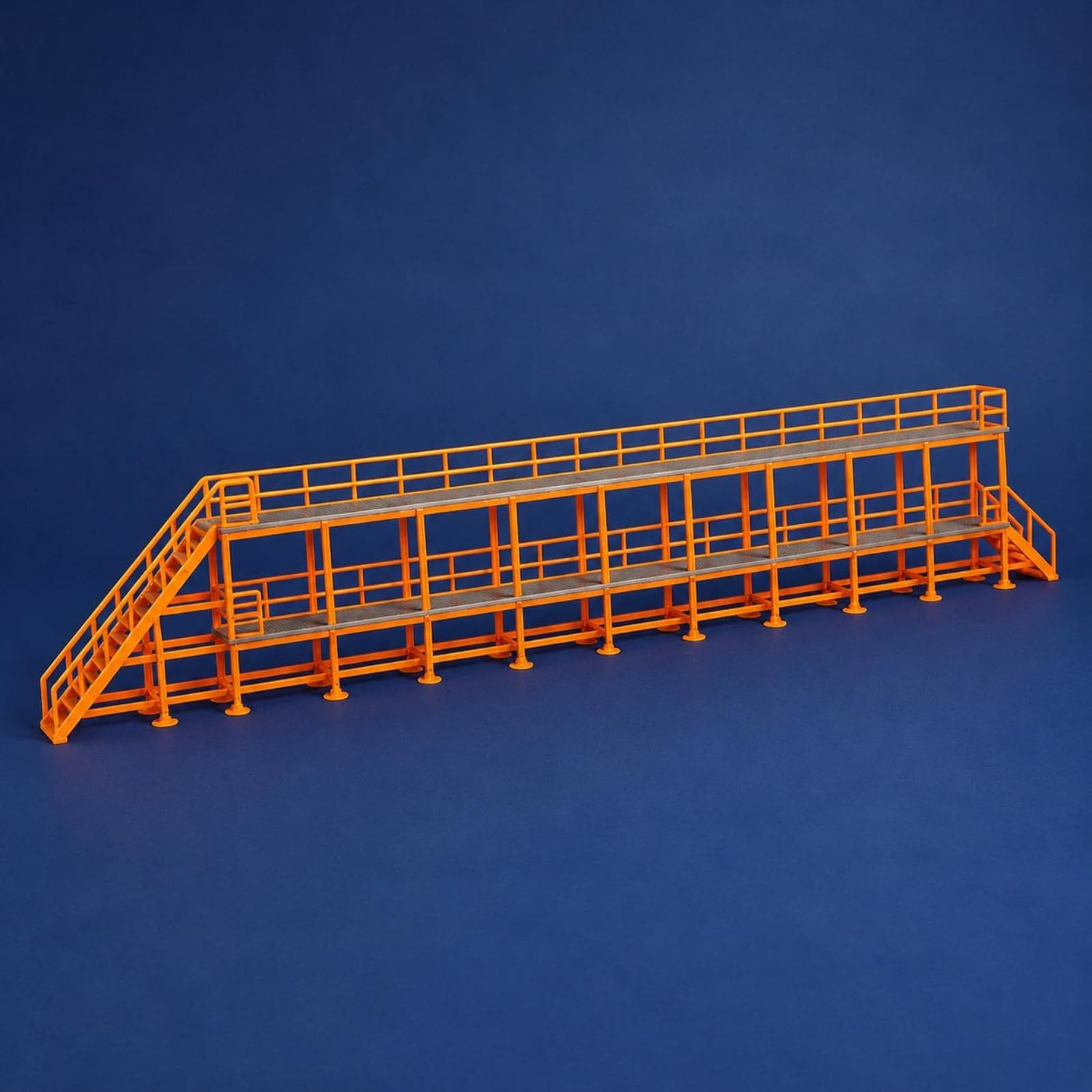 Estructura de Mantenimiento Ferroviario Realista Via Elevada de Tren Material Plástico Resistente Escena Ferroviaria para Diorama, Style to 2