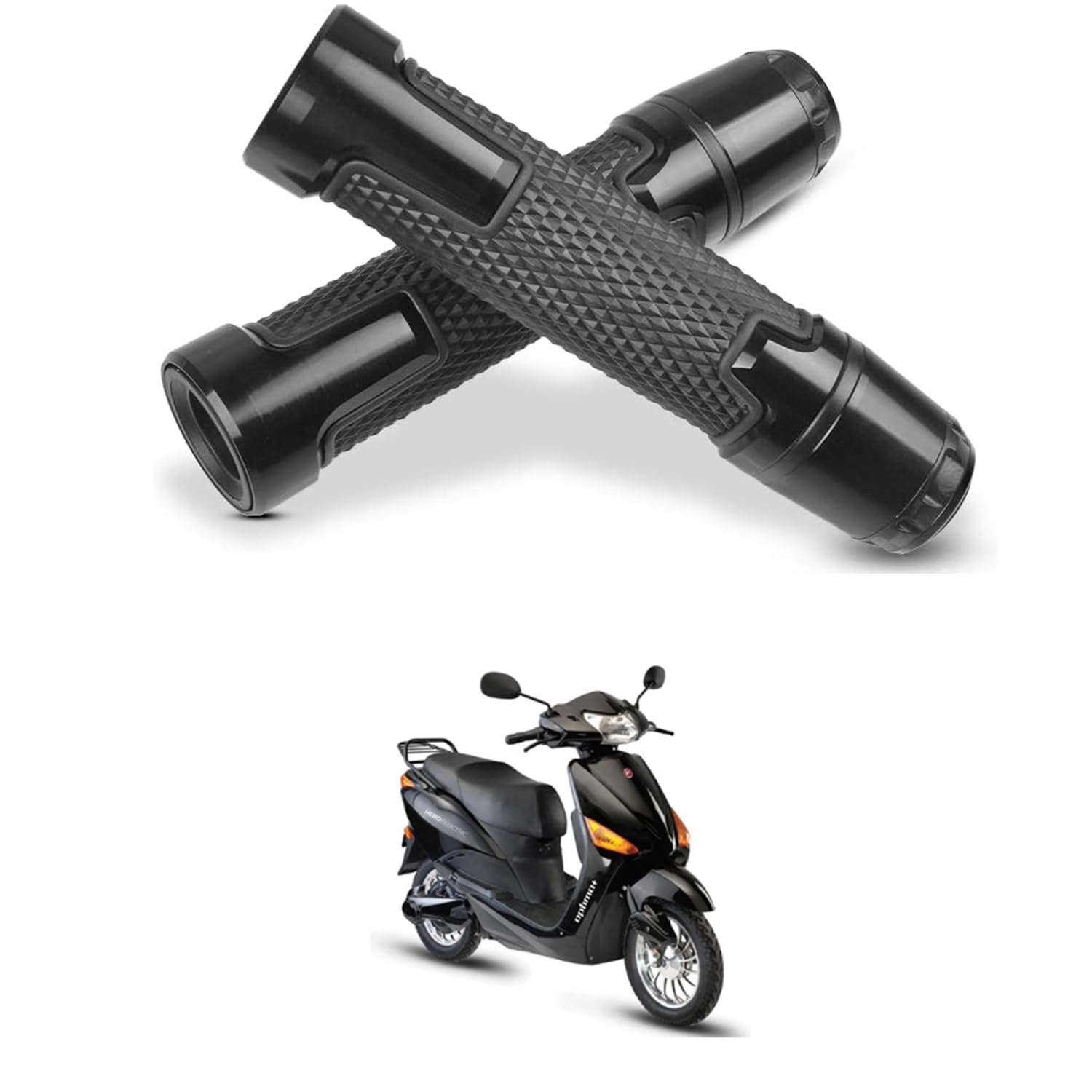 Universal 7/8'' 22mm Motorcycle CNC Pow-ersp-orts Handlebar Grips Motorcycle Hand Grips Hand Grips with Aluminum Bike Grip For All 7/8" Bar End Handle Bars Comfortable With R15