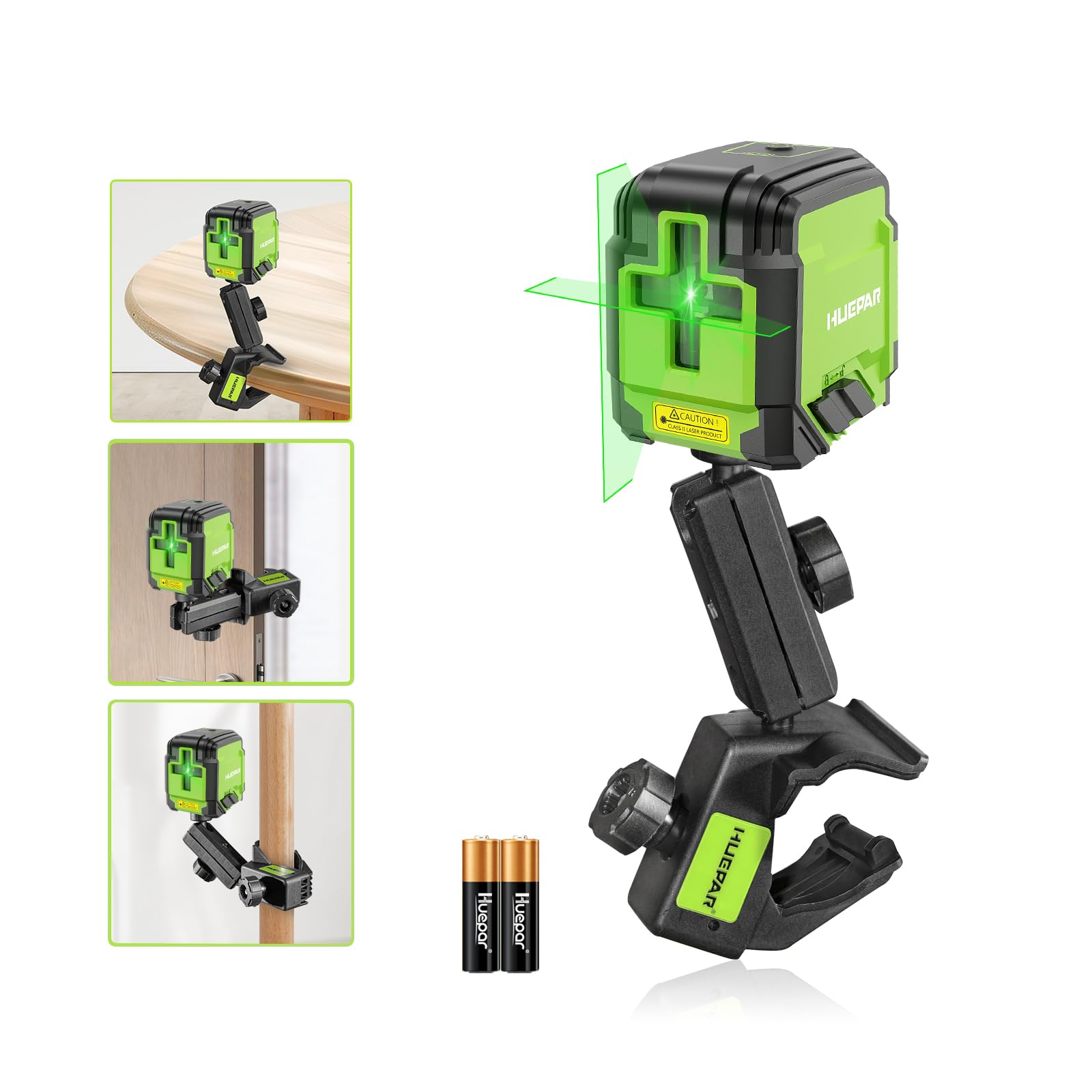 Laser Level with Clamp, HUEPAR 98Ft Self Leveling Laser