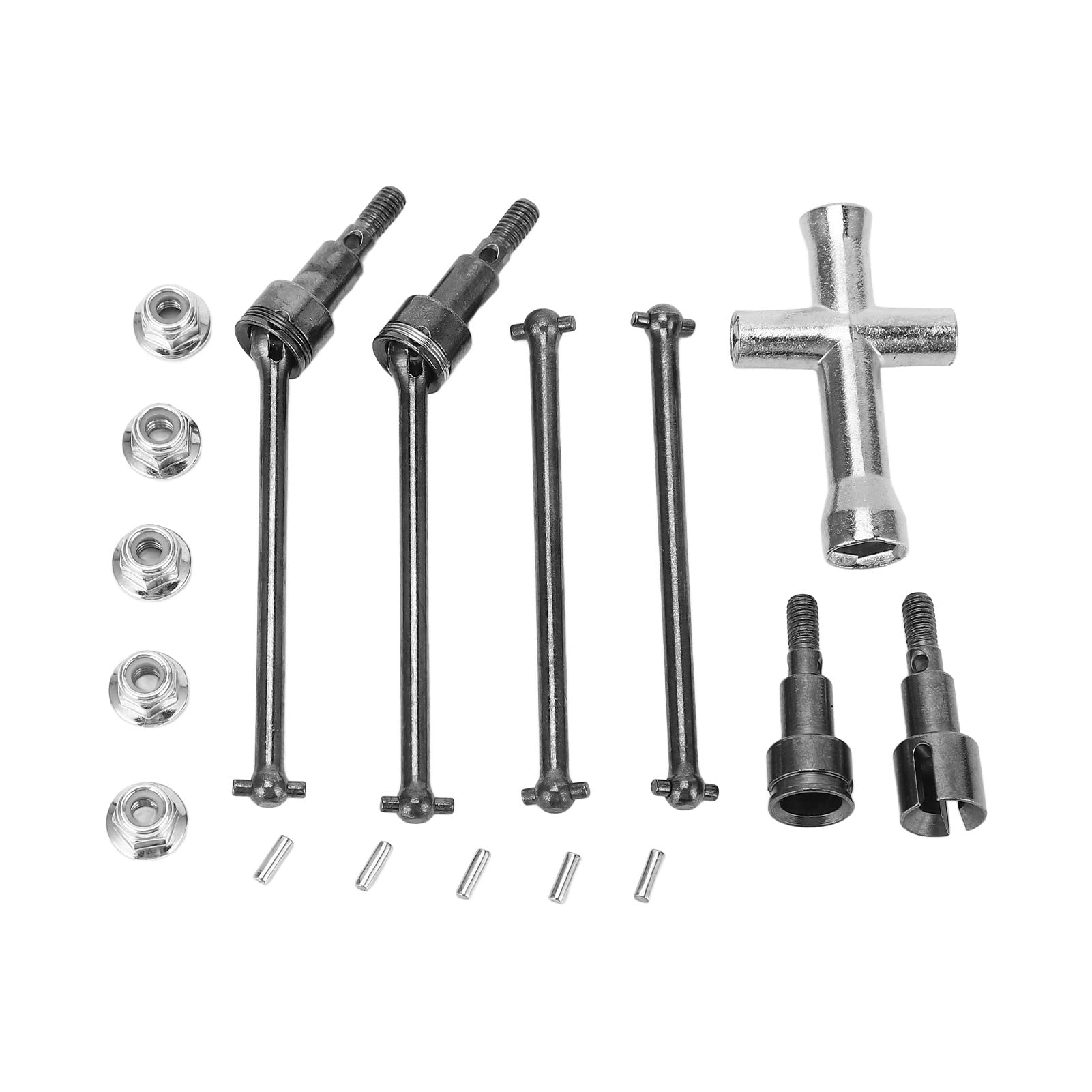 RC Car Drive Shaft Kit, RC Front Rear Dogbone Drive Shaft Replacement Parts Rotor Shafts for SCY 16101 16102 16103 16201PRO 1/16 RC Car