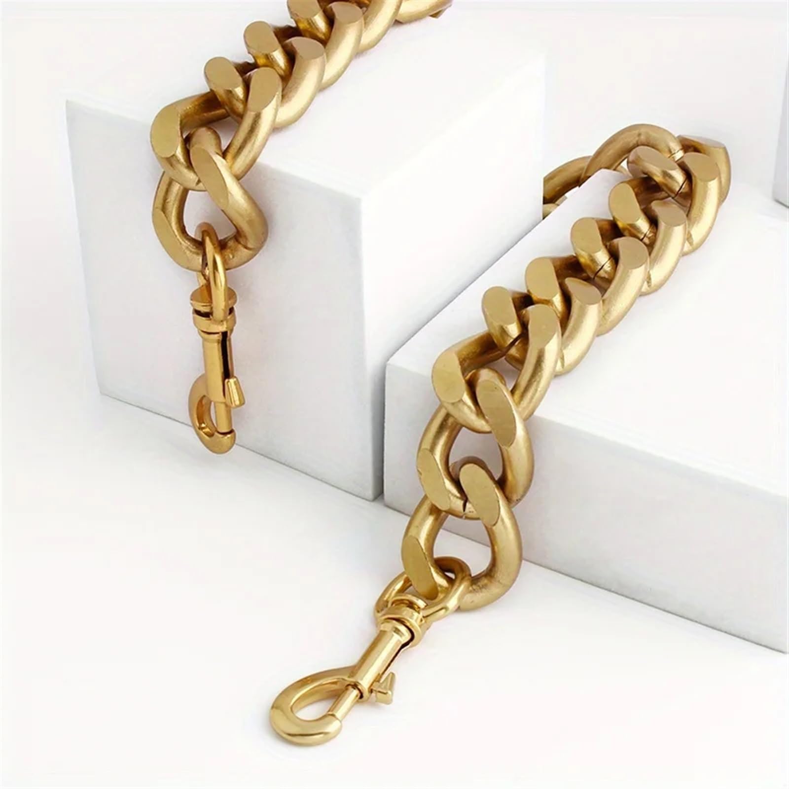 Cadena para bolso Cartera con cadena de aluminio y metal 39-60-100cm, bandolera, correa hombro, gruesa repuesto, decorativa DIY, 1 unidad para Bricolaje(1 piece Total 100cm)