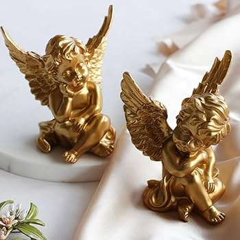 Amazon.co.jp: 金色 ゴールド オブジェ 天使 エンジェル