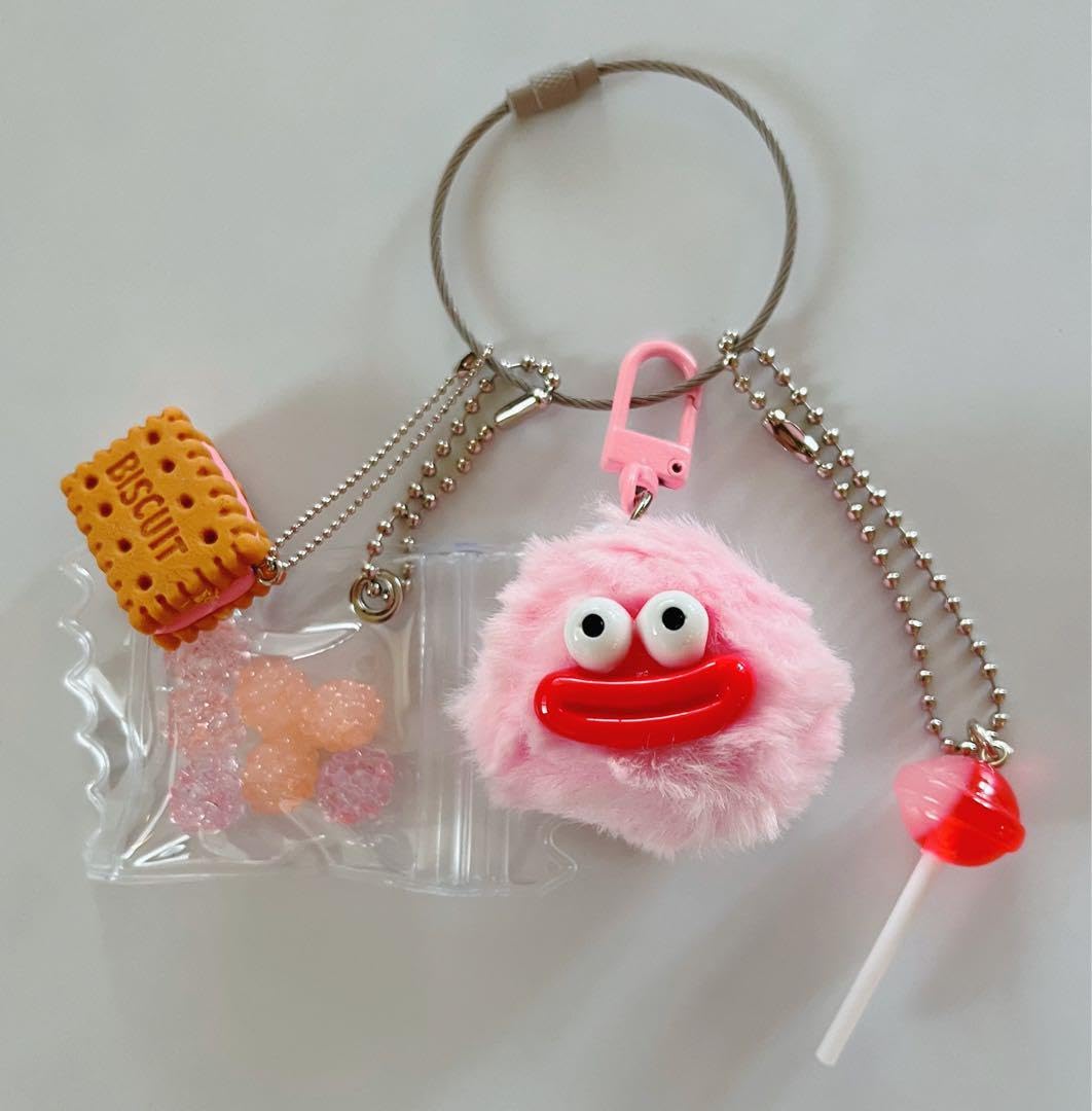 Amazon.co.jp: じゃらじゃらキーホルダー ピンク系 ミニモンスター  