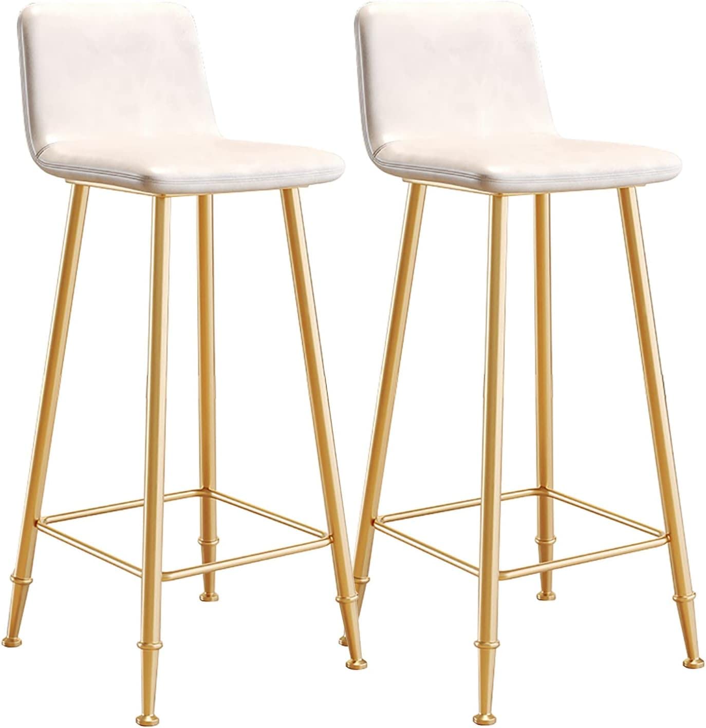 Set van 2 barkrukken - zithoogte 73 cm - met rugleuning - zwart | Leen Bakker