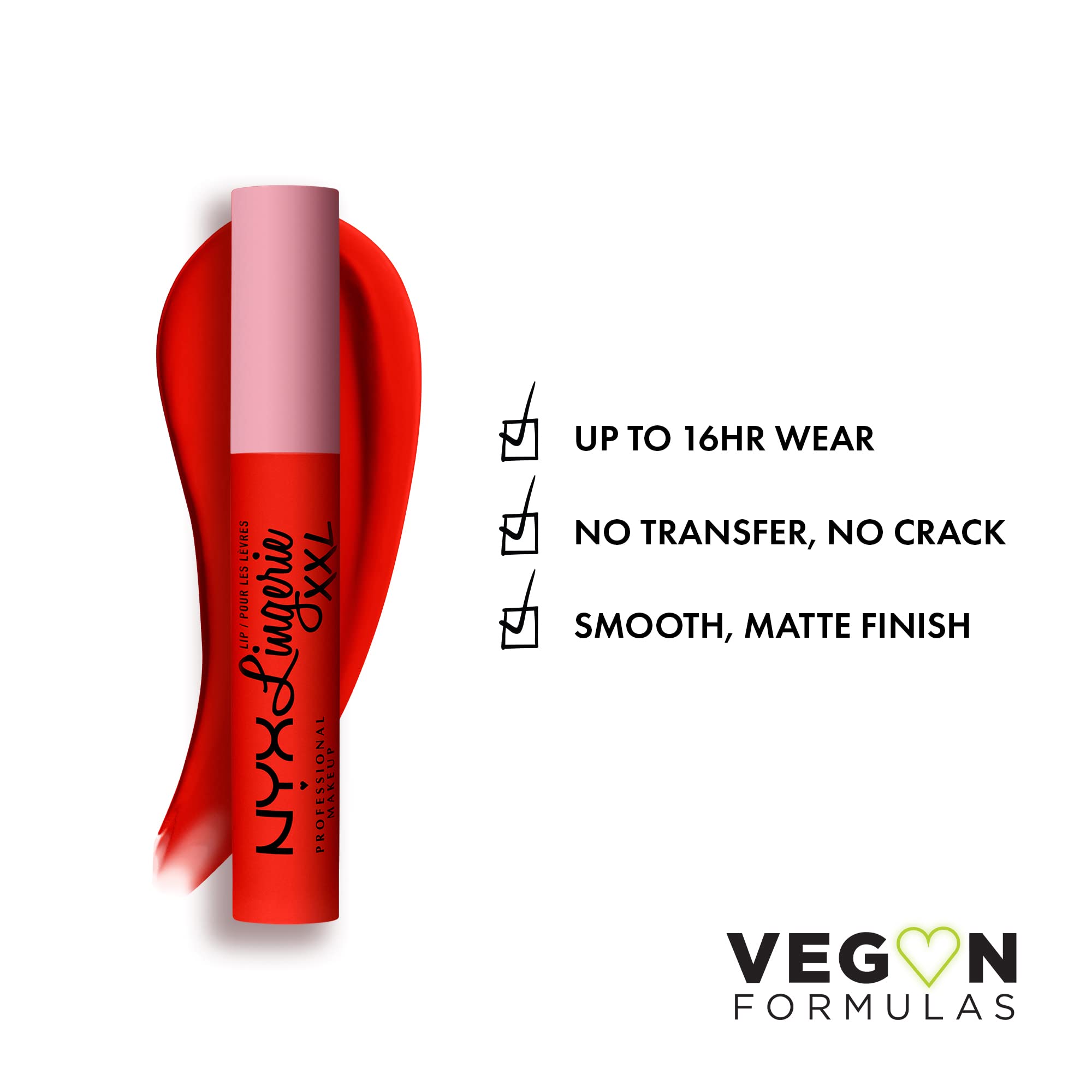 NYX Professional Makeup Lip Lingerie XXL, Long Lasting Matte Liquid Lipstick, Vegan Formula*, On Fuego, 27 On Fuego, 4 ml (Pack of 1) - Image 2