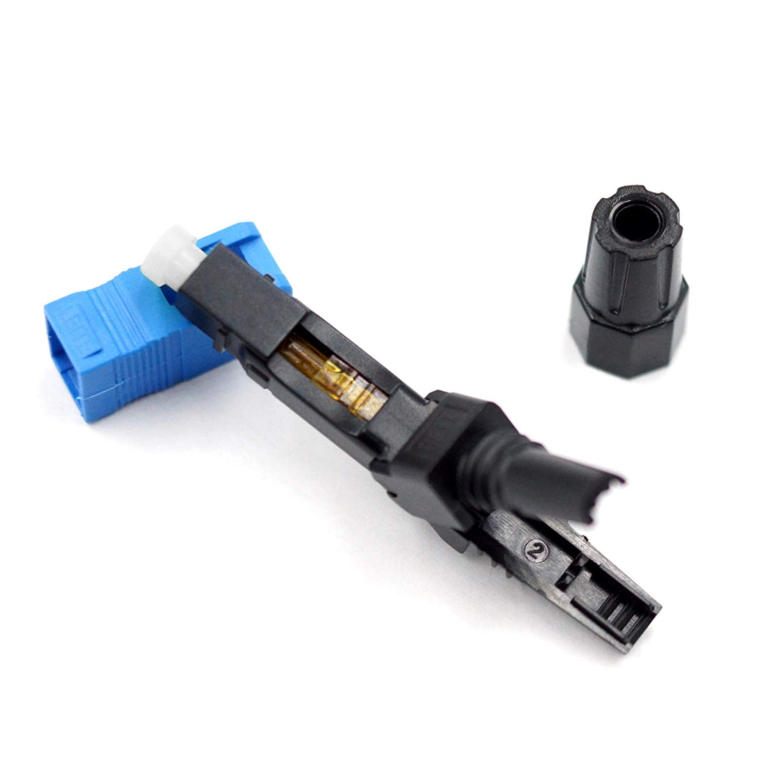 Xiaohu Adaptateur de convertisseur à Fibre Optique 50 pcs/lot ou 100 pcs/lot ou 200 pcs/connecteur SC/UPC SC/UPC/FTTH Connecteur Rapide (Color : 100PCS)