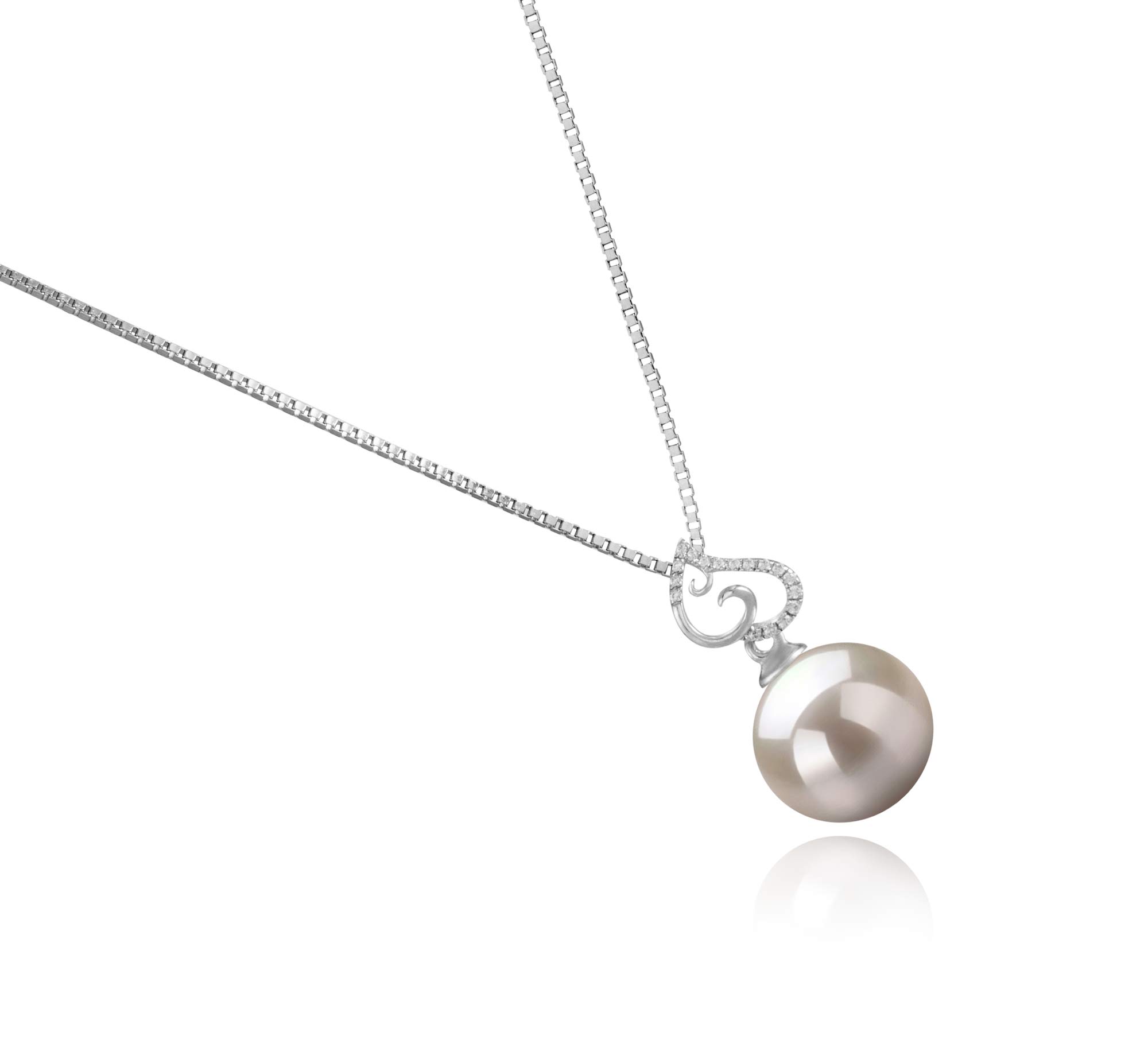 Karen White 9-10mm AAAA Quality Freshwater 925 Sterling Silver Cultured Pearl Pendant For Women