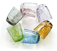KICHOUSE 6 Peças De Copos Coloridos Caneca De Água Copos De Vinho Copos De Plástico Copos De Acrílico Copos De Diamante Copos Coloridos Copos De Vinho Copo De Água Copo De Suco Copos De
