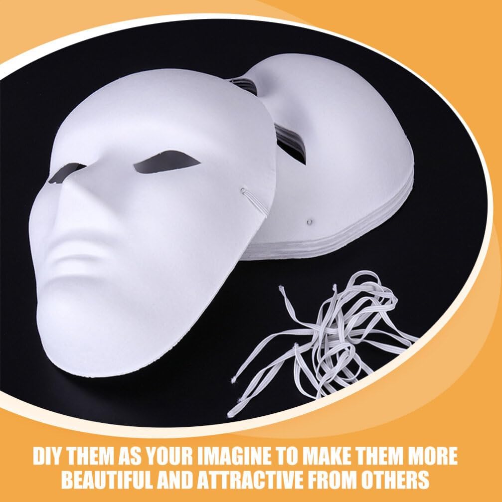 CALLARON 9pcs Blank Paper Masks for Boys and Girls and Adults Paintable Unpainted Masks for Parties Carnival and Masquerades Fun Craft Activity for Birthday and Holiday Celebrations