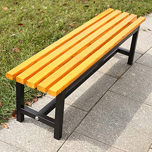 Banco de parque resistente a la intemperie de madera maciza 2