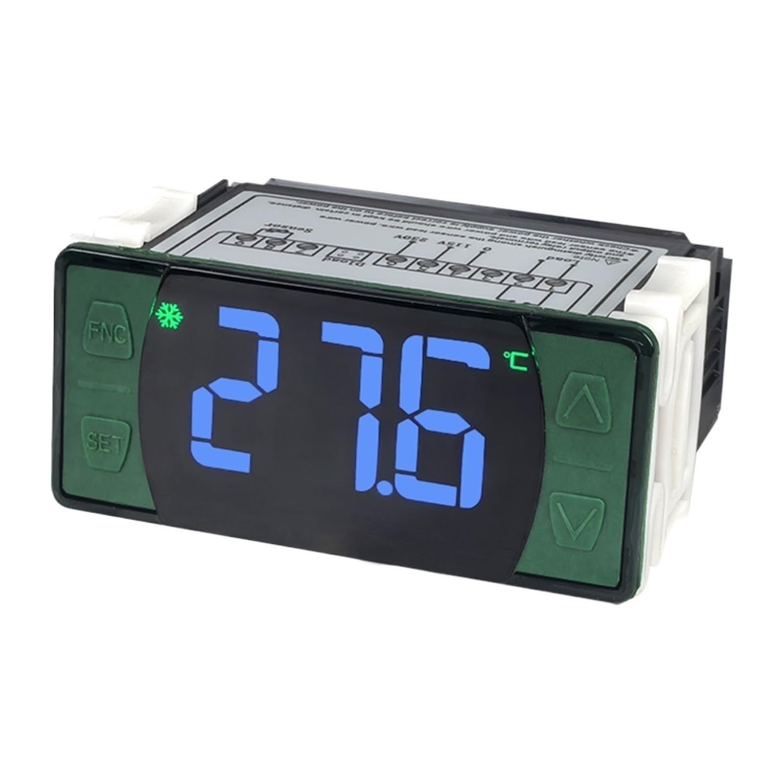 Nxvodcfys Black Green 115/230V Digital Temperature Controller Thermostat Relay With Ntc Probe For Refrigeration Defrosting Heating Cooling