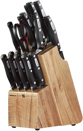 Miracle Blade set de 18 unidades de cuchillos Serie Mundial incluye bloque de cuchillos