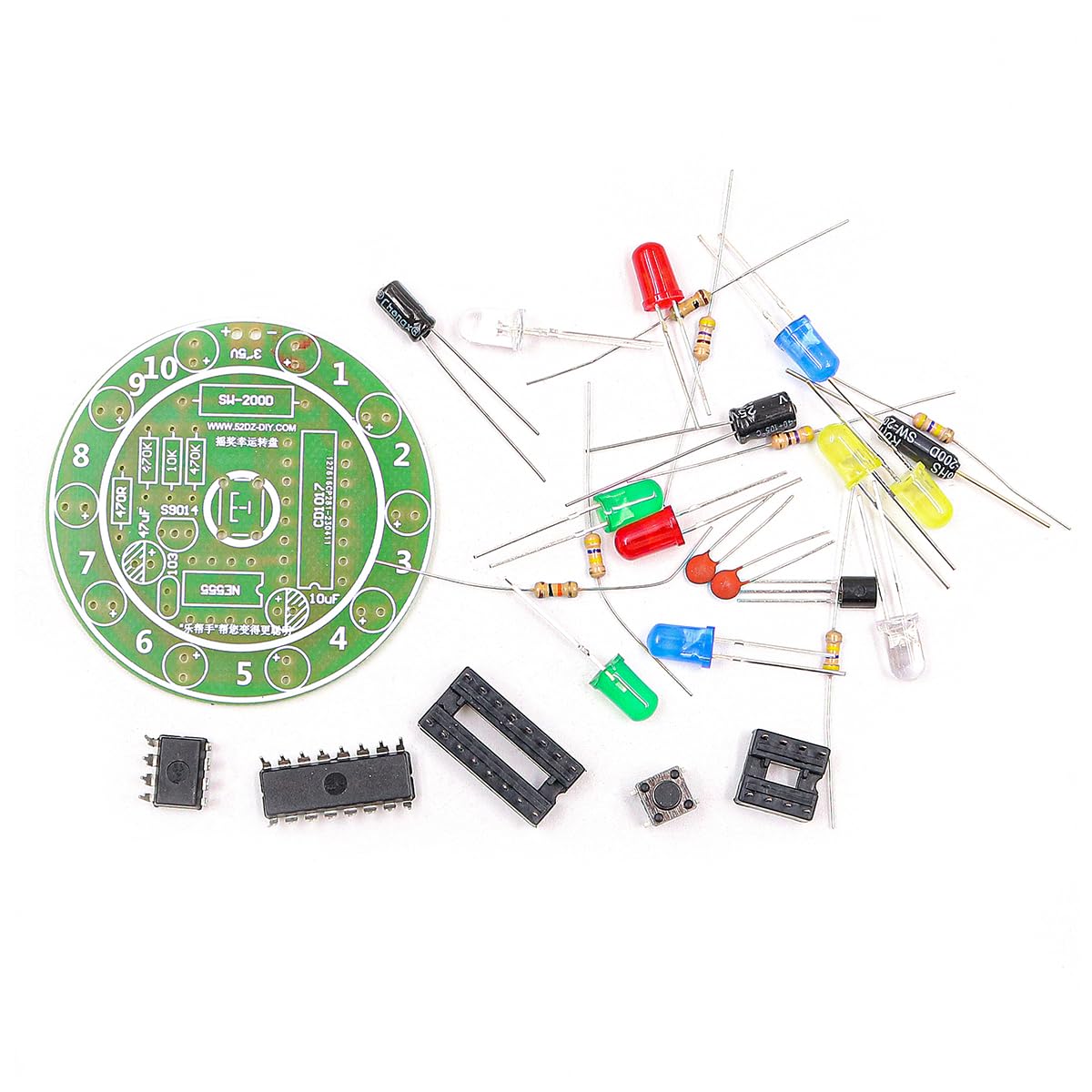 Lucky Wheel Kit Luce a Kit per esercitazioni di Saldatura Realizzazione di circuiti Fai-da-Te per corsi di Saldatura per Principianti
