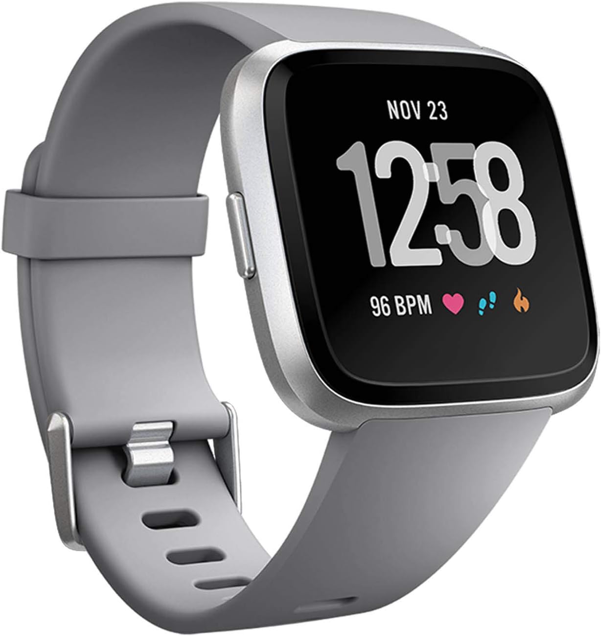 Wepro Band Compatible with Fitbit Versa 2 Bands for Women Men, Soft Band Compatible with Fitbit Versa Bands, Sport Waterproof Breathable Replacement Wristbands Strap for Versa Lite, Small, Gray