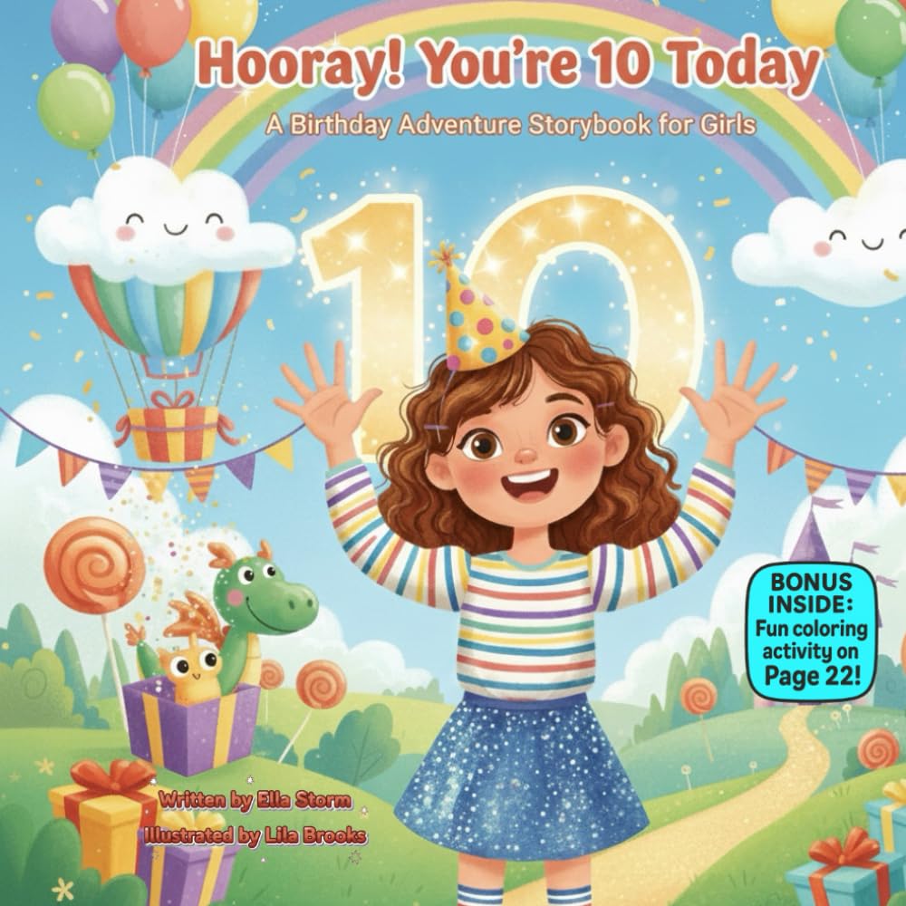 Hooray! You’re 10 Today: A Funny Rhyming Birthday Adventure Storybook for Girls