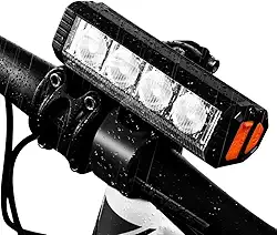 Lanterna de Bicicleta 10000 Lúmens com 8 LEDs Super Potente USB Recarregável à Prova d'Água para Ciclismo Noturno