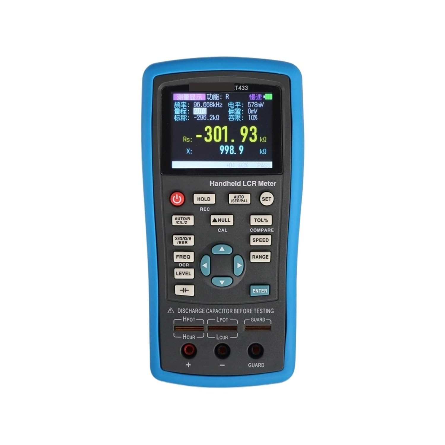 Resistance Tester, Operate Digital Battery Handheld LCR Meter Capacitance Inductance Resistance Tester