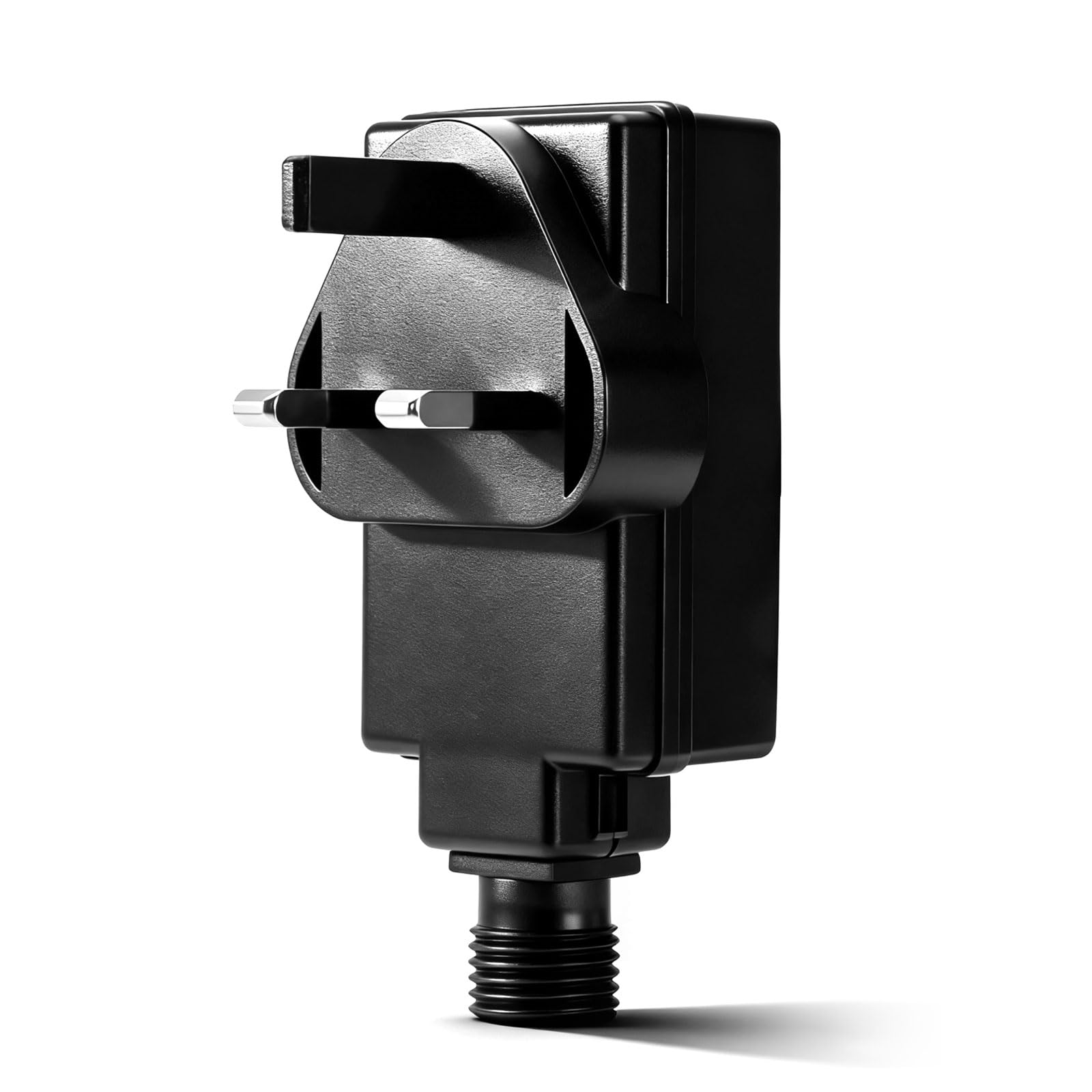 ECOWHO Pathway Light Plug 1.5A 18W AC 220-240V to DC 12V Low Voltage, UK 3-pin Power Supply Supports up to 22 Lawn Lights Only for Specific Path Lighting