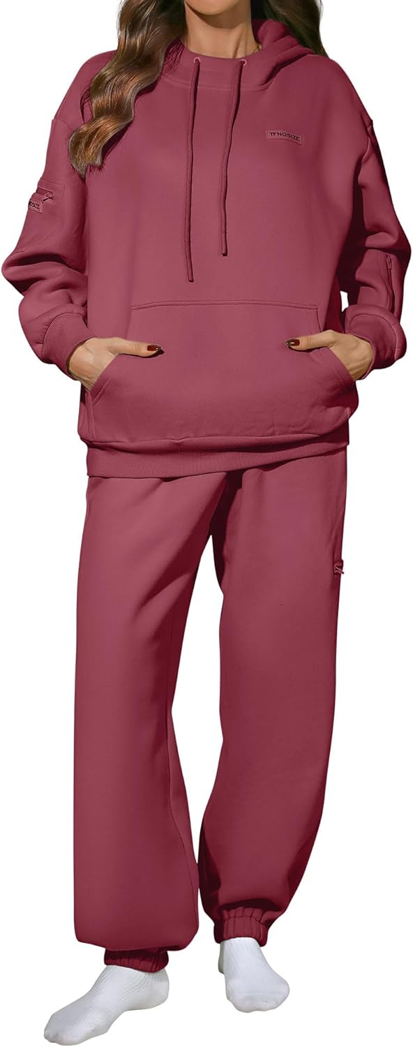 Joggers for Women Men with Zipper Pockets, Travel Sweatpants, Elastic Waist - Soft Lounge Pants with Jogger Cuffs