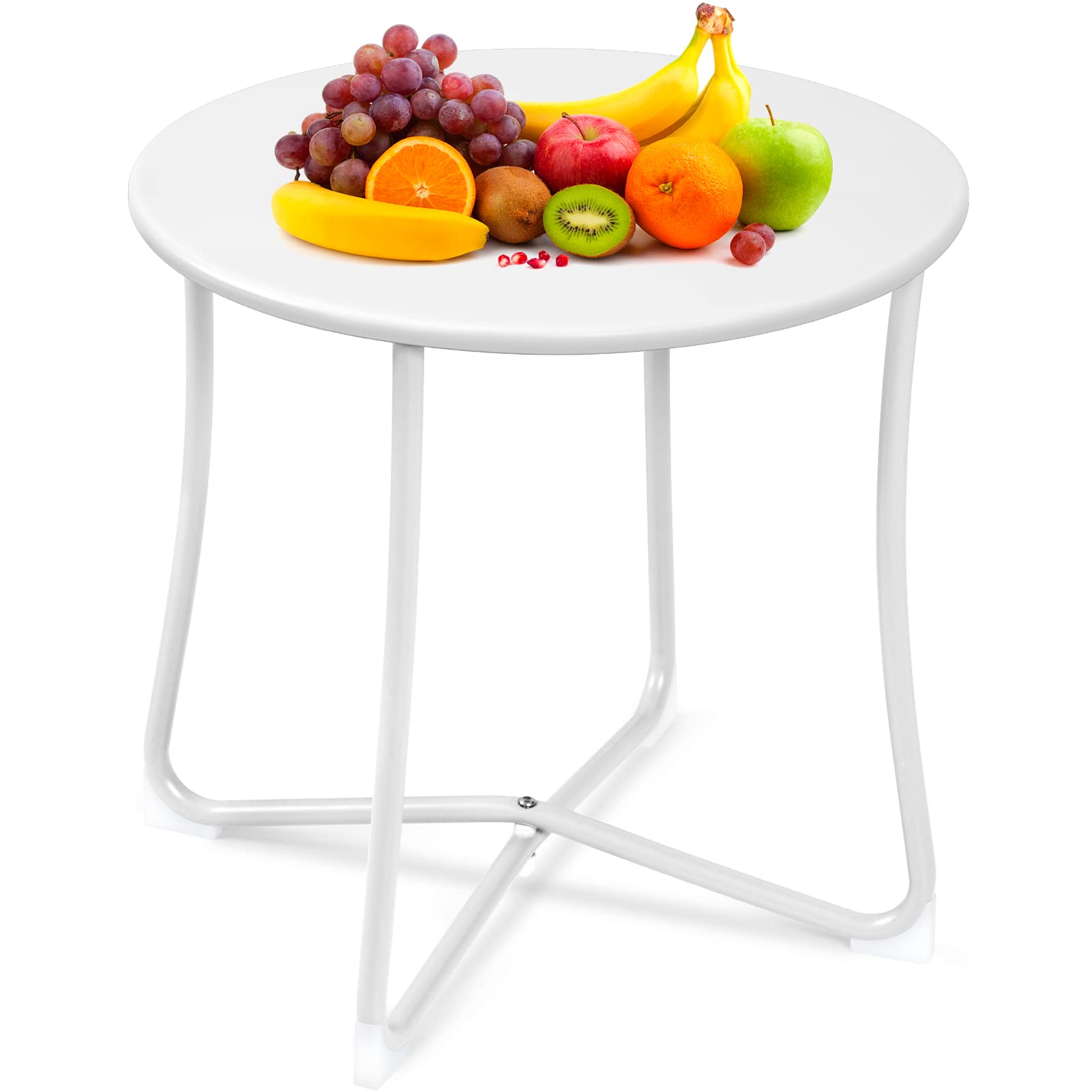 Buy AMAGABELI Metal Patio Side Table Heavy Duty Weather Resistant Anti