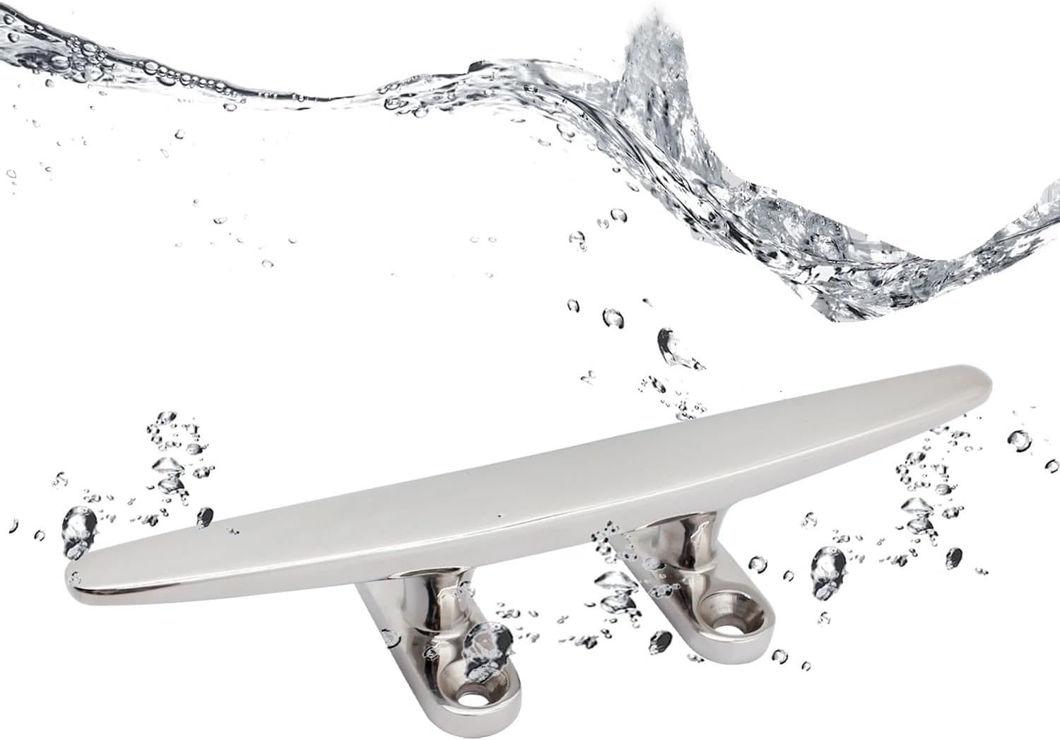 4 Pcs 4 inch / 5 inch / 6 inch / 8 inch Stainless Steel 316 Boat Dock Cleat,Marine Boat Open Base Cleat Hollow Base Deck Rope