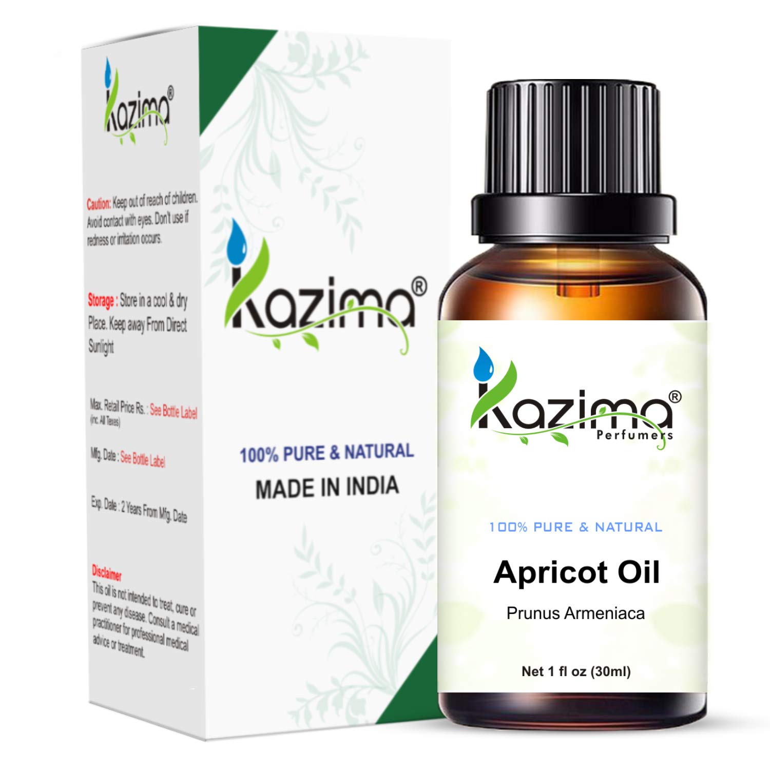 KAZIMA Apricot Cold Pressed Carrier Oil - 100% Pure Natural & Undiluted For Skin care & Hair care (30ml)-image-33