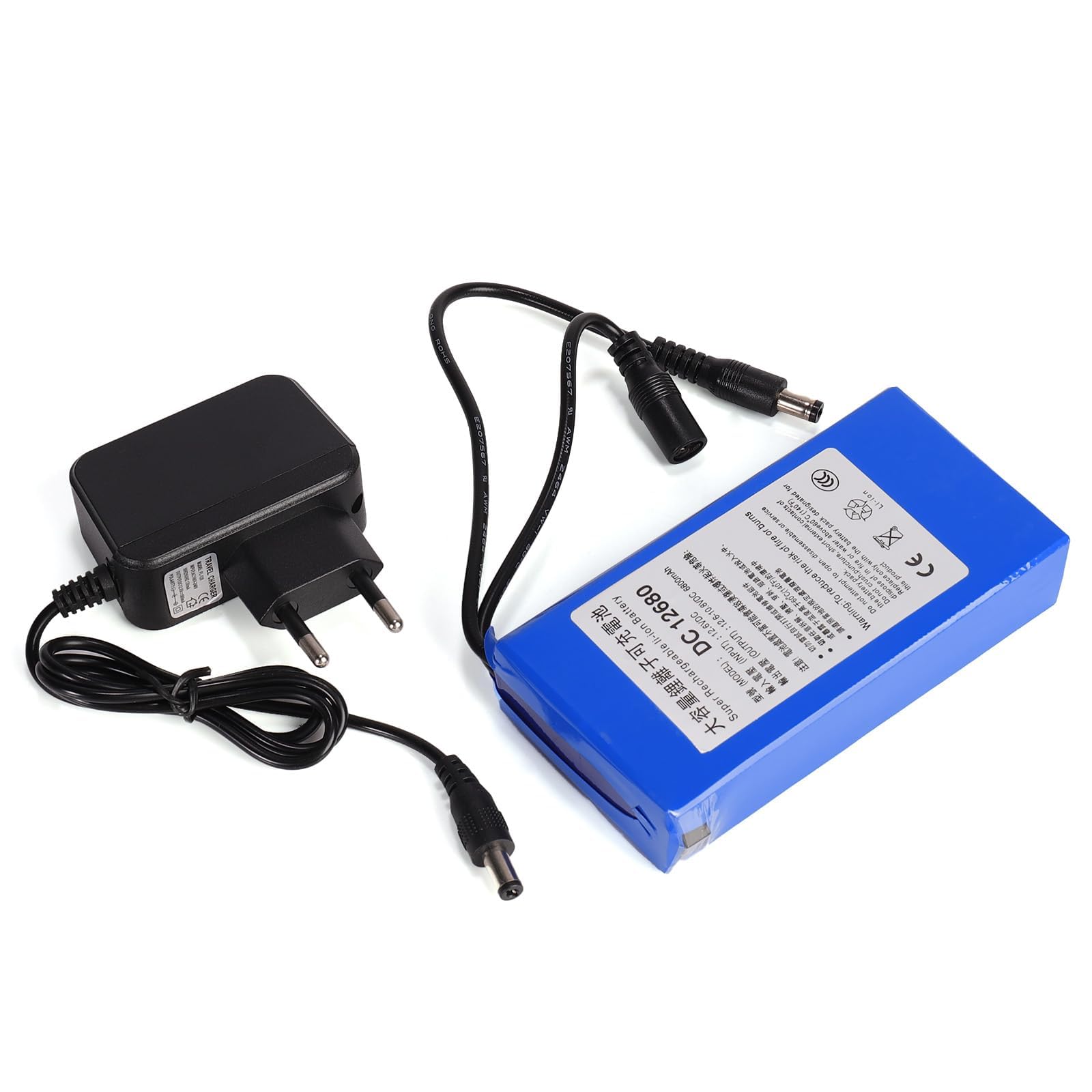 jianyana Batteria al Litio da 12V e 12000mAh - Alimentazione Affidabile e Di Lunga Durata per Tutti i Tuoi Dispositivi Elettronici