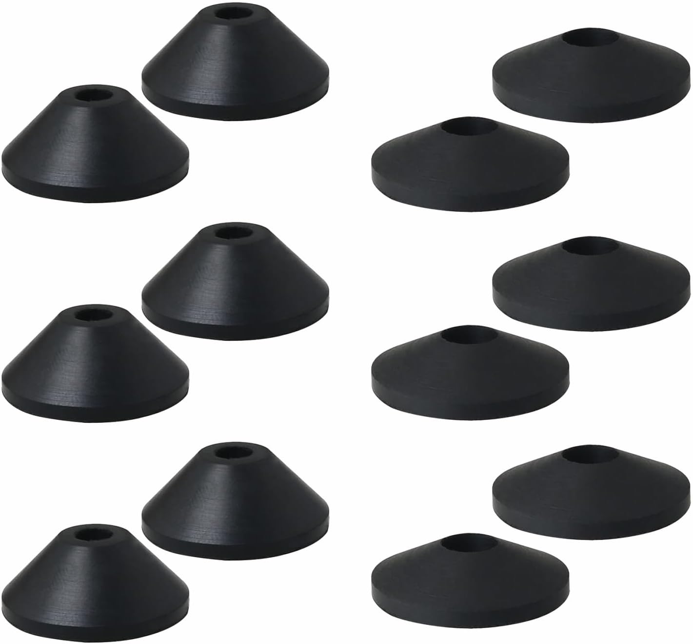 FLYSH 12PCS Toilet Bolt Rubber Washers Conical Washers