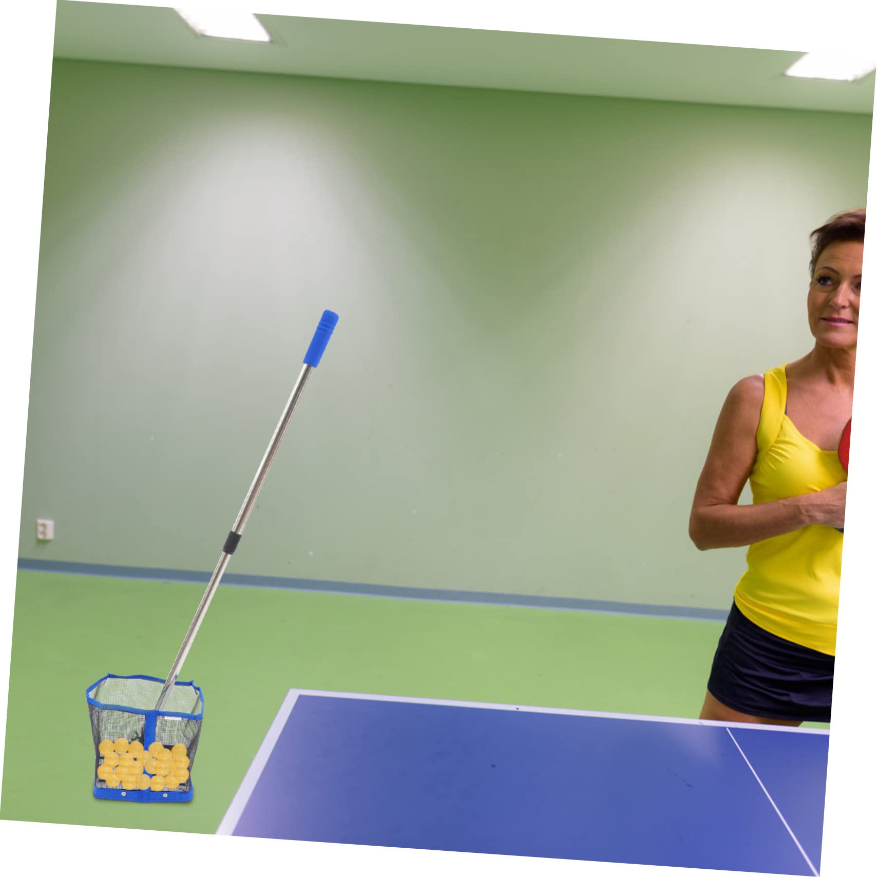 iplusmile Recogedor de Balones de Ping Pong Ajustable Azul 1 Pieza