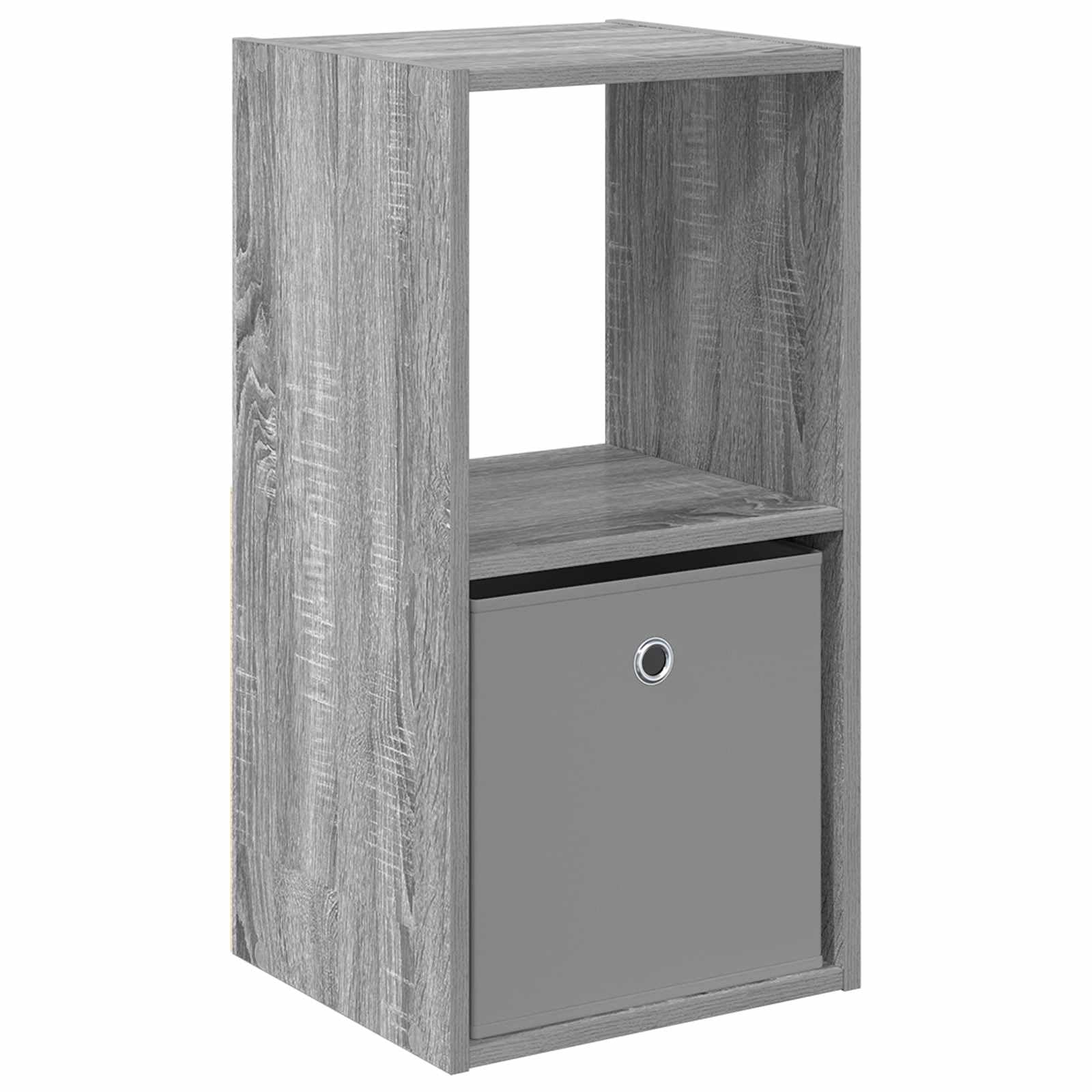 Table de chevet en bois Sonoma gris 35x32x68,5 cm avec tiroir et étagère de rangement