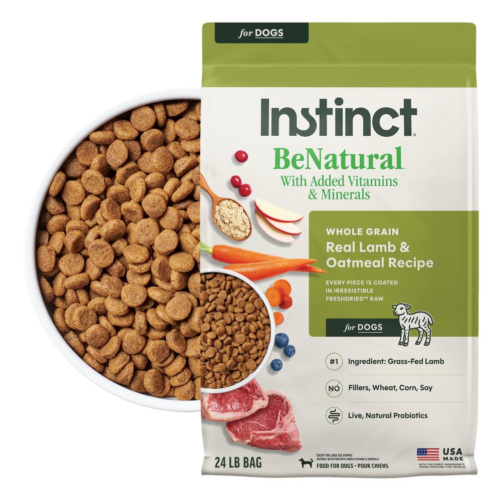 Instinct BeNatural Lamb and Oatmeal dog food bag