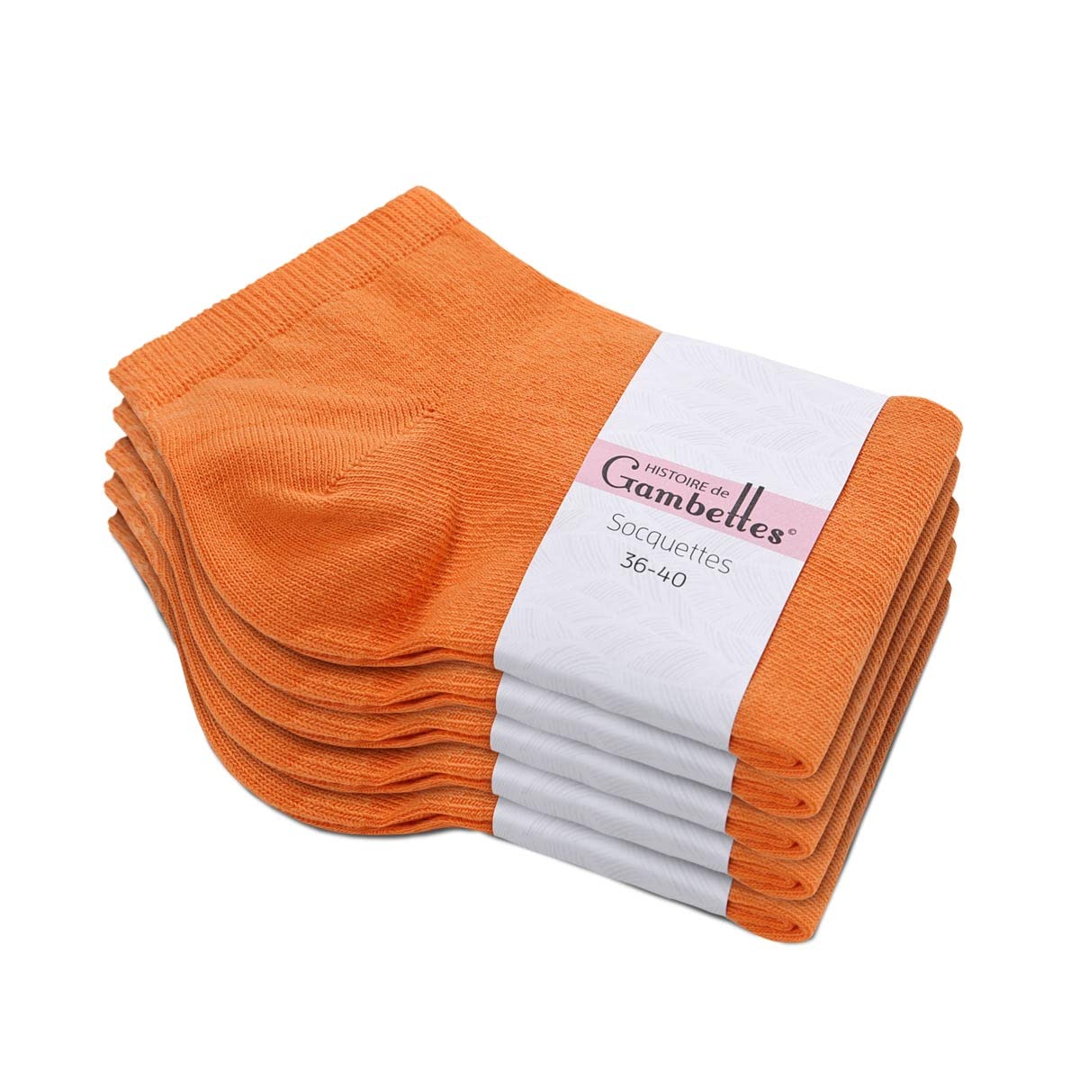 Soquettes Chaussettes Basses en Coton Femme - Taille 36-40 - Fabriquées en Europe - Lot de 10 paires – 8 Couleurs
