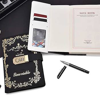 Amazon.co.jp: 手帳 鍵付きノート メモ帳 日記帳 B6 PUレザー