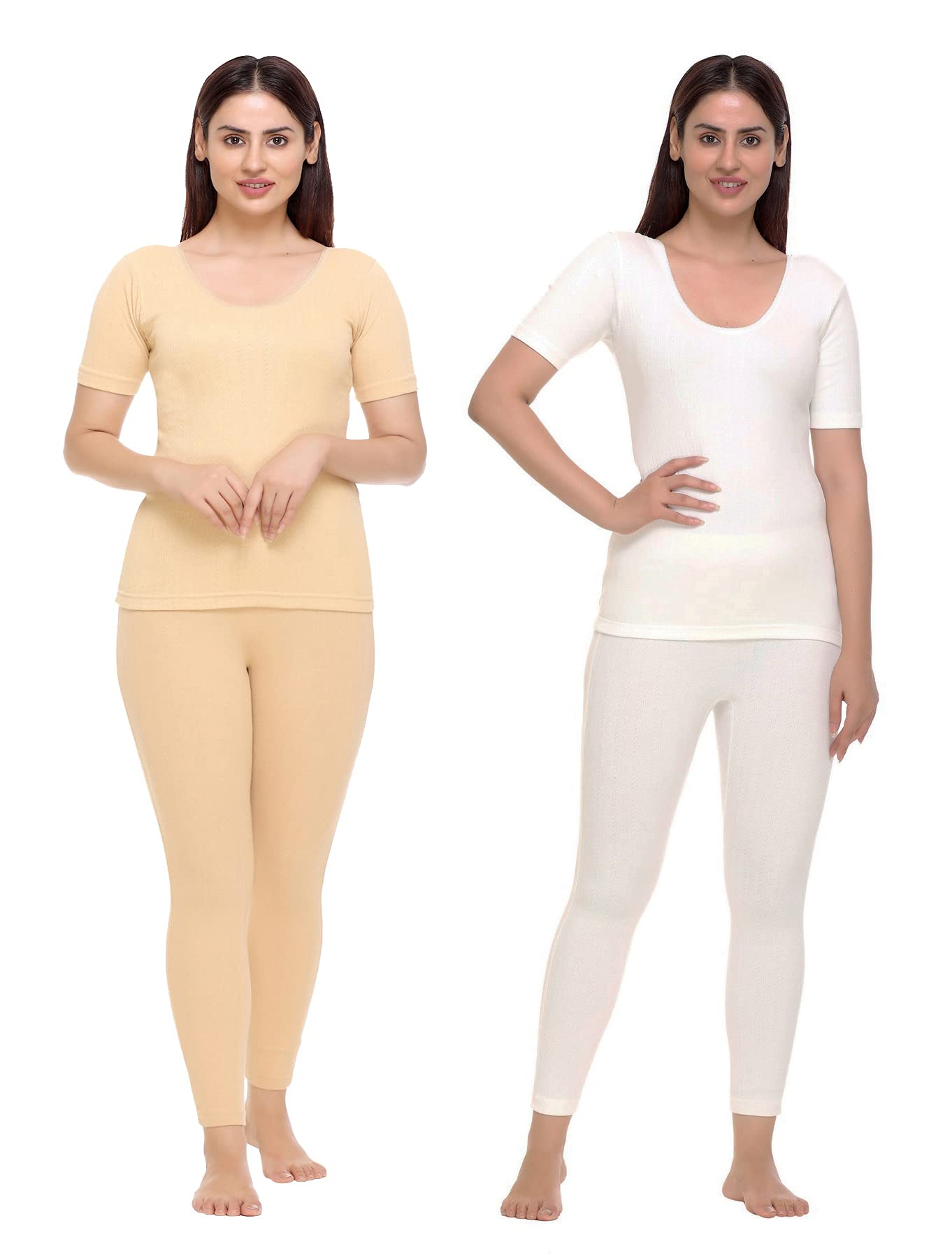 Women Winter Thermal Round Neck with Trackpant Set (501WCT Pack of 2)-image-3