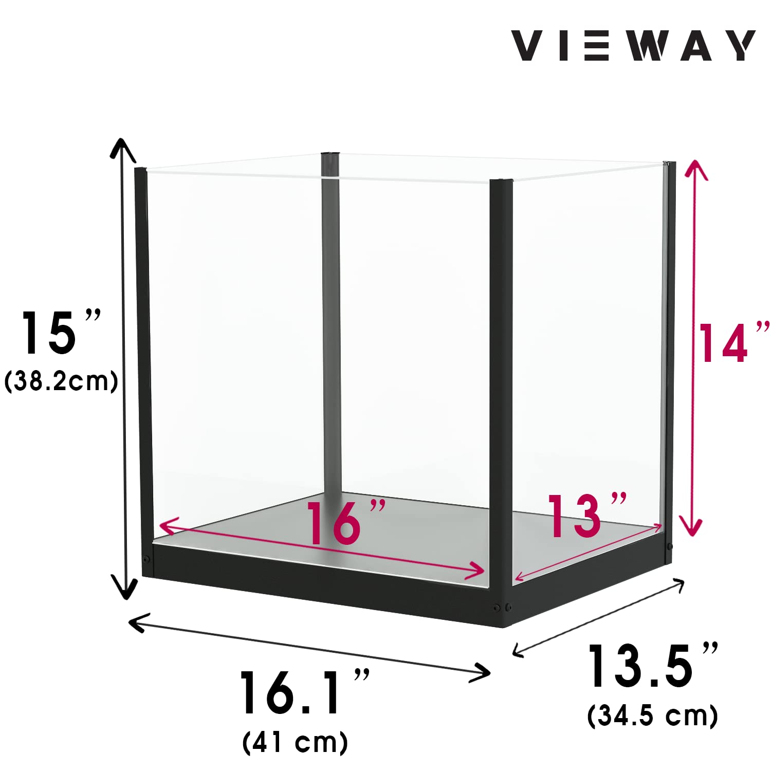 Amazon.co.jp: VIEWAY 透明アクリルディスプレイケース 13インチx16
