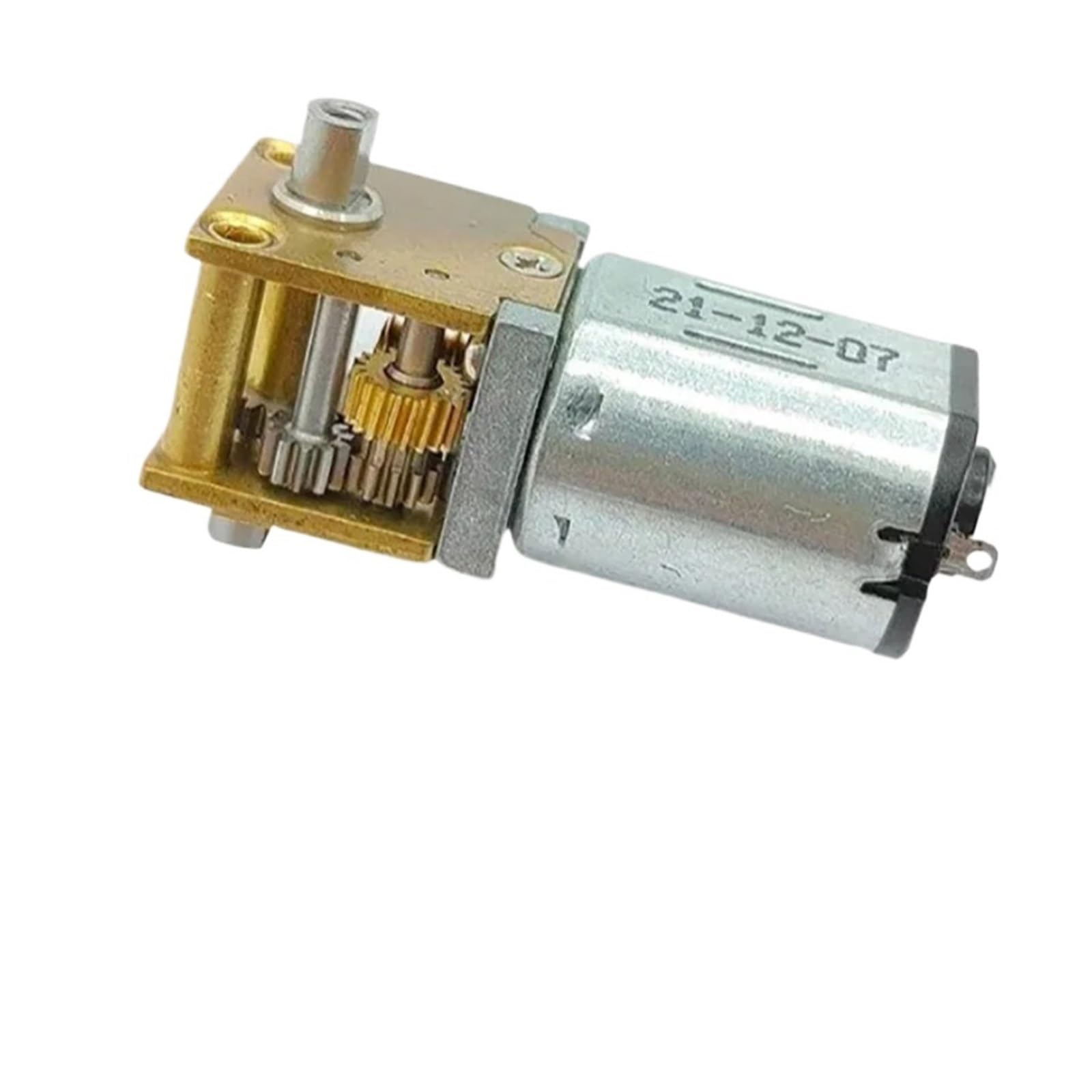 TQSKA 1PC DC3V 3.7V 5V 850RPM D-Shaft Large Torque Micro Turbo Worm N20 Dual Shaft Gear Motor Full Metal Gear Box Reduction Motor