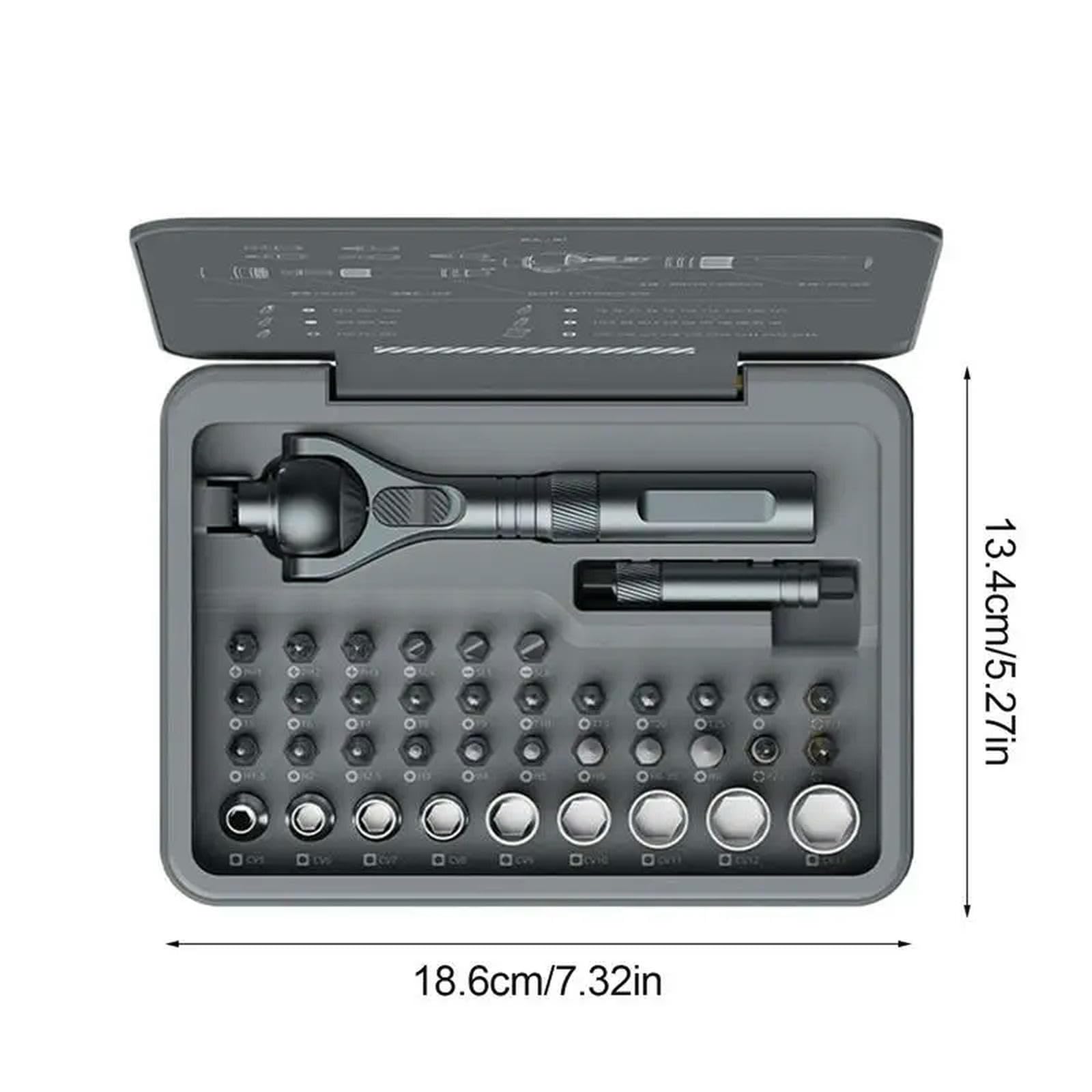 Juego de destornilladores magnéticos 40 en 1 con funda, kit de herramientas profesionales para el hogar