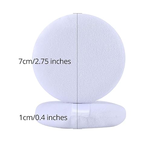 Miniatura 6 de Senkary Paquete de 8 almohadillas de algodón para maquillaje, almohadillas de terciopelo para compactos, polvo suelto para fijar polvo corporal