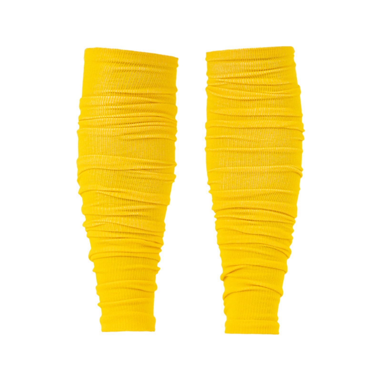 STYLEHEAVEN Extended Long Stacked Leg Sleeves Moisture-Wicking Extended Long Sport Calf Sleeve Scrunch Tackle Sock Sleeve High Elasticity, Yellow, Kids|Home & Kitchen | Home Improvement-picture-1