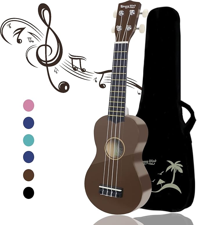 21 pouces ukulélé pour débutants, guitare enfants à quatre cordes en