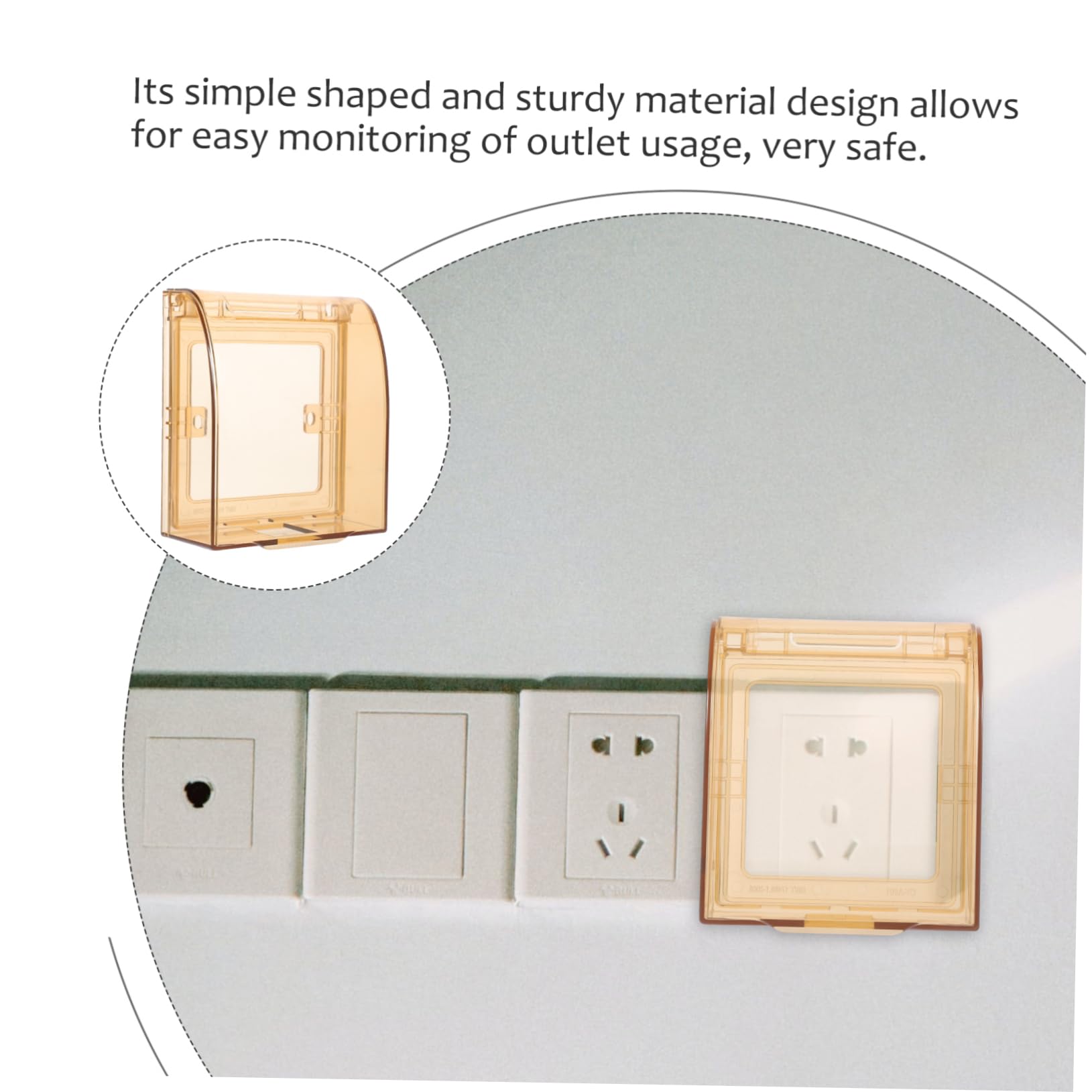 HOMSFOU 10piezas Para Enchufes Eléctricos Para Niño Niña Fácil Instalación Transparente Seguridad Infantil Protector De Salida Eléctrica Para Hogar