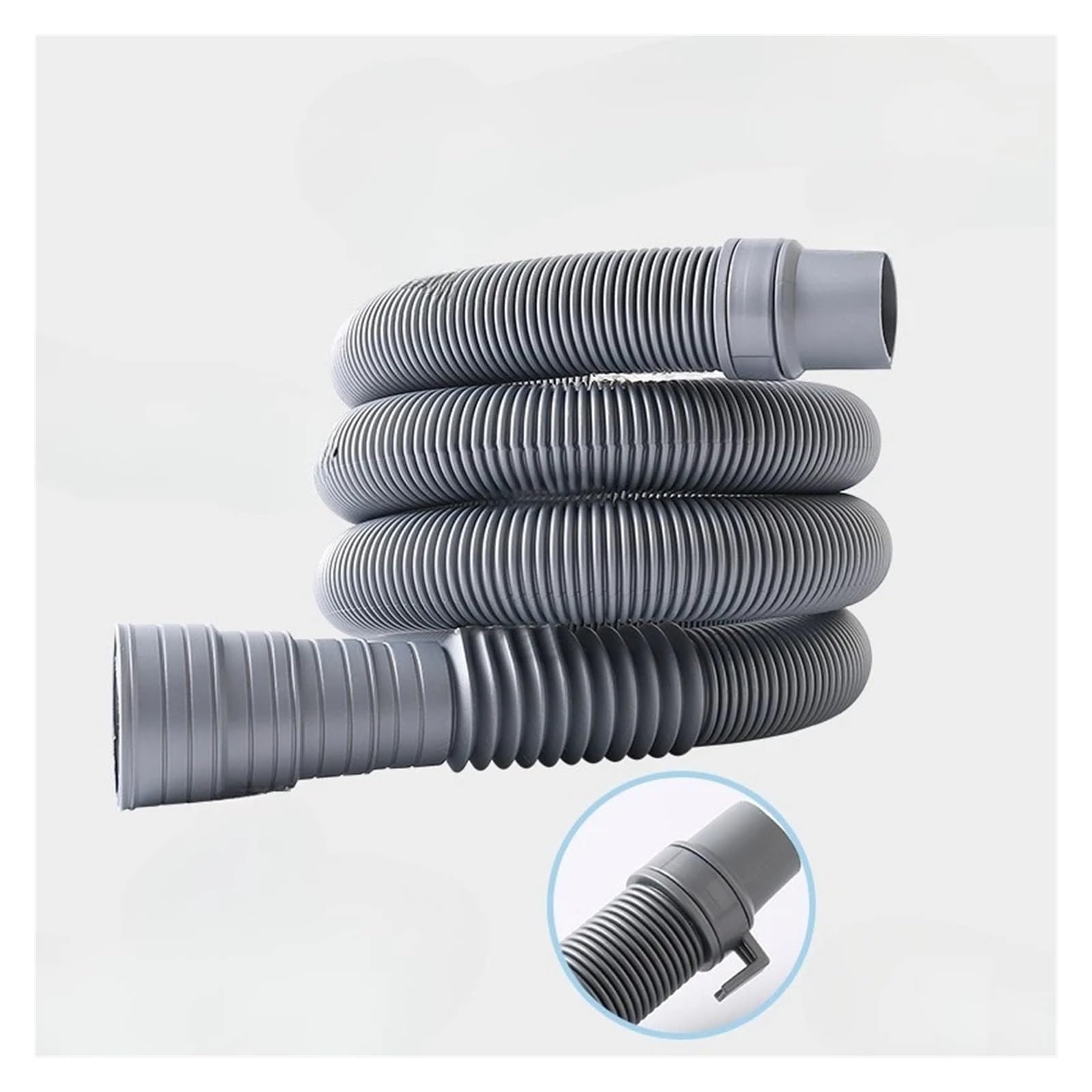 Tubo Di Scarico Universale for Lavatrice, Tubo Di Scarico Prolunga for Lavatrici Automatiche/Semi-Automatiche, Ondulato A Prova Di Perdite(2m-1pc)