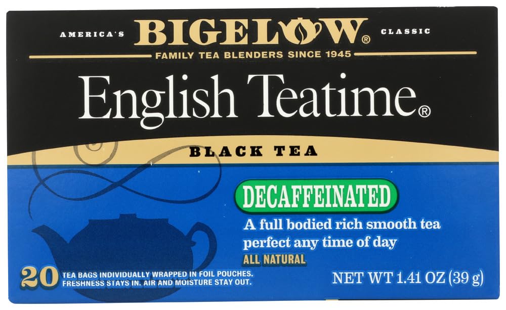 Bigelow Tea Decaf English Teatime 20 Bags (Pack of 6)
