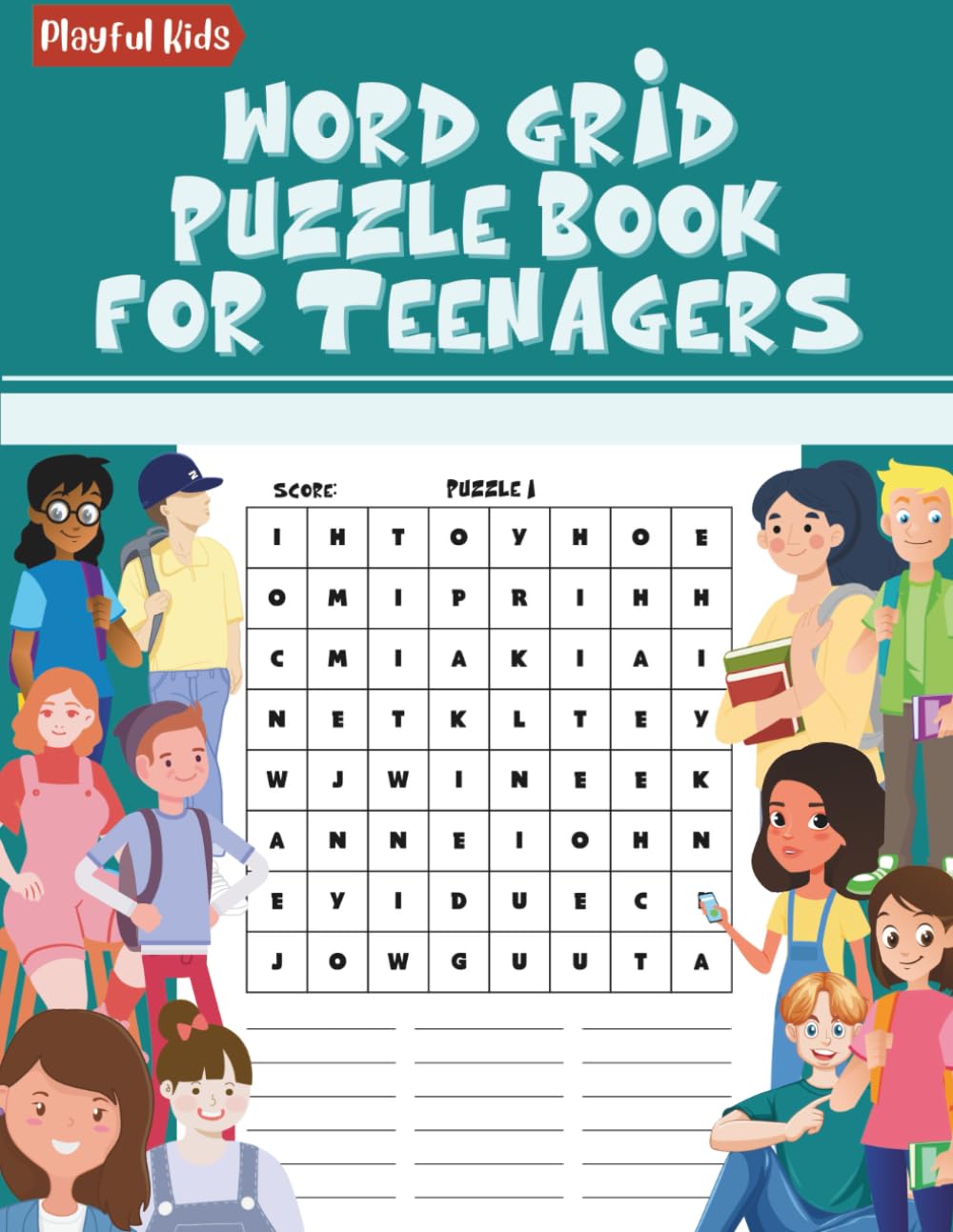 Word Grid Puzzle Book for Teenagers: 100 Fun and Educational Screen Free Word Puzzles for Teens (Playful Kids: Exciting Puzzle and Activity Book Series for Teenagers)