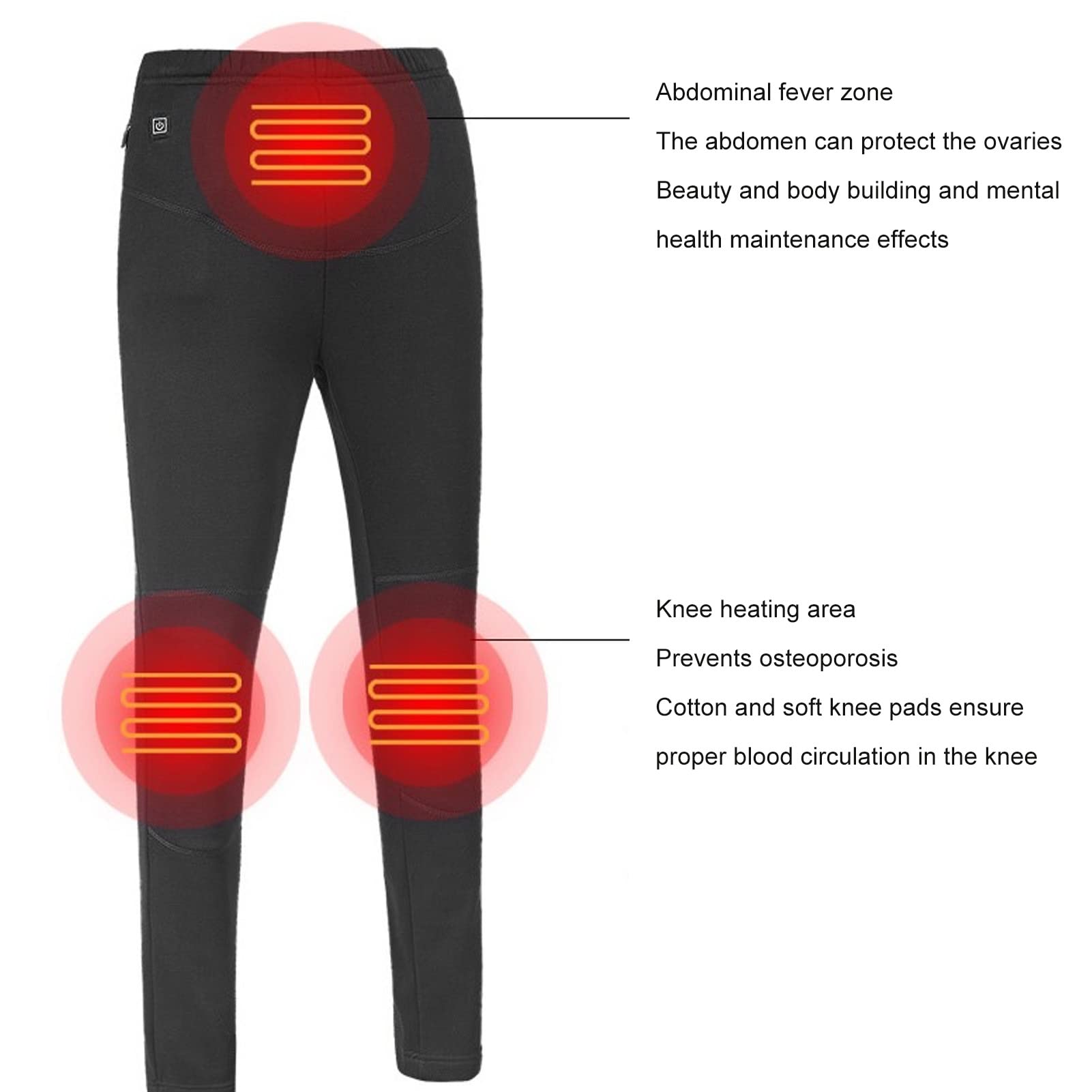 Topyond Pantalon Chauffant pour Hommes Et Femmes, Pantalon Chauffant électrique, Pantalon Thermique Décontracté Rembourré Et Ample pour l'hiver, l'escalade en Plein Air, Le Ski pour Garder