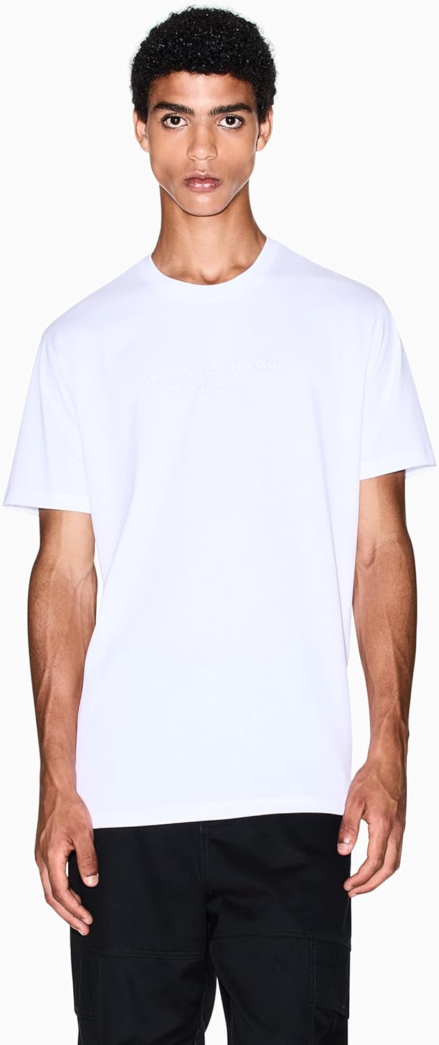 Armani Exchange Mens Center Logo Milano/New York Logo Tee - Image 4