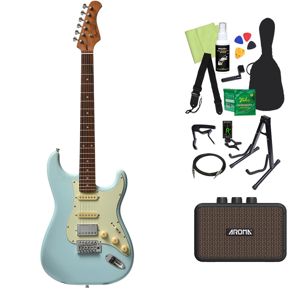 Amazon | Bacchus BST-2-RSM/R エレキギター初心者14点セット