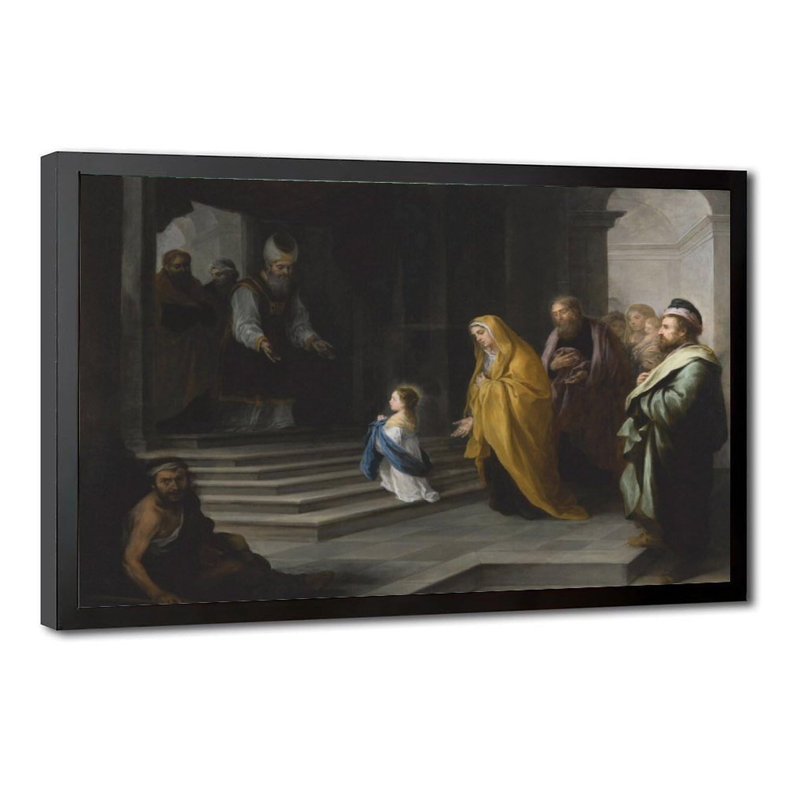 WCYB The Presentation of Mary by Bartolome Esteban Murillo Posters Prints Canvas Deco Paintings Wall Art Hangable Frame 8" L X 12" W