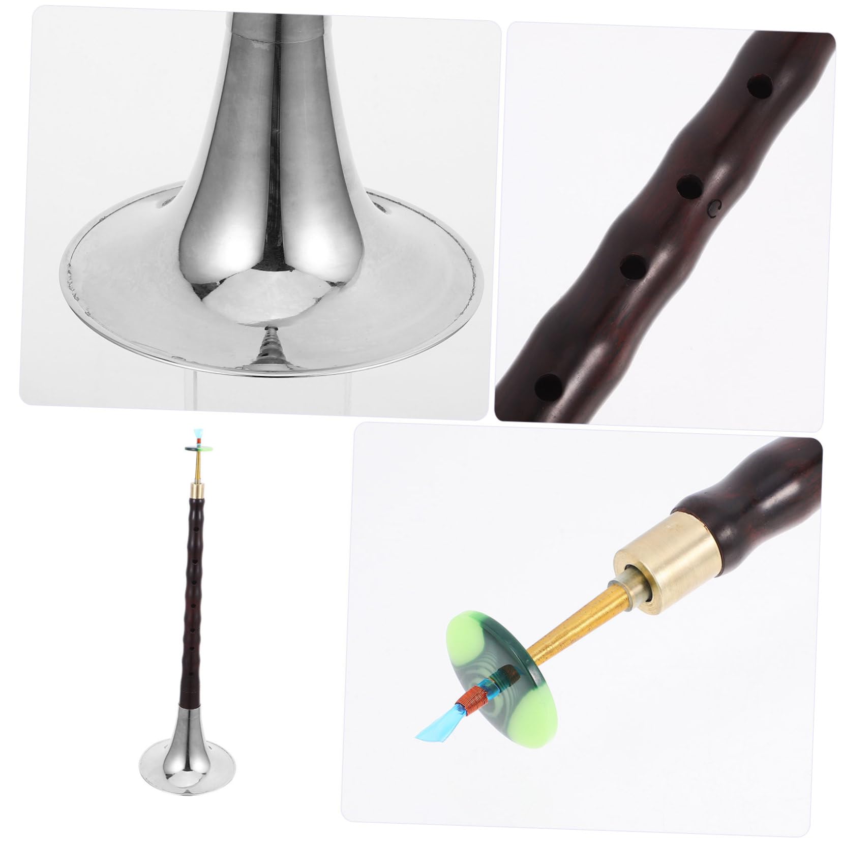 Suona für Anfänger Satz Traditionelles Chinesisches Blasinstrument aus Ebenholz C-dur mit Zubehör Musikinstrument für Unterricht und Bühne Zufällige Farbe